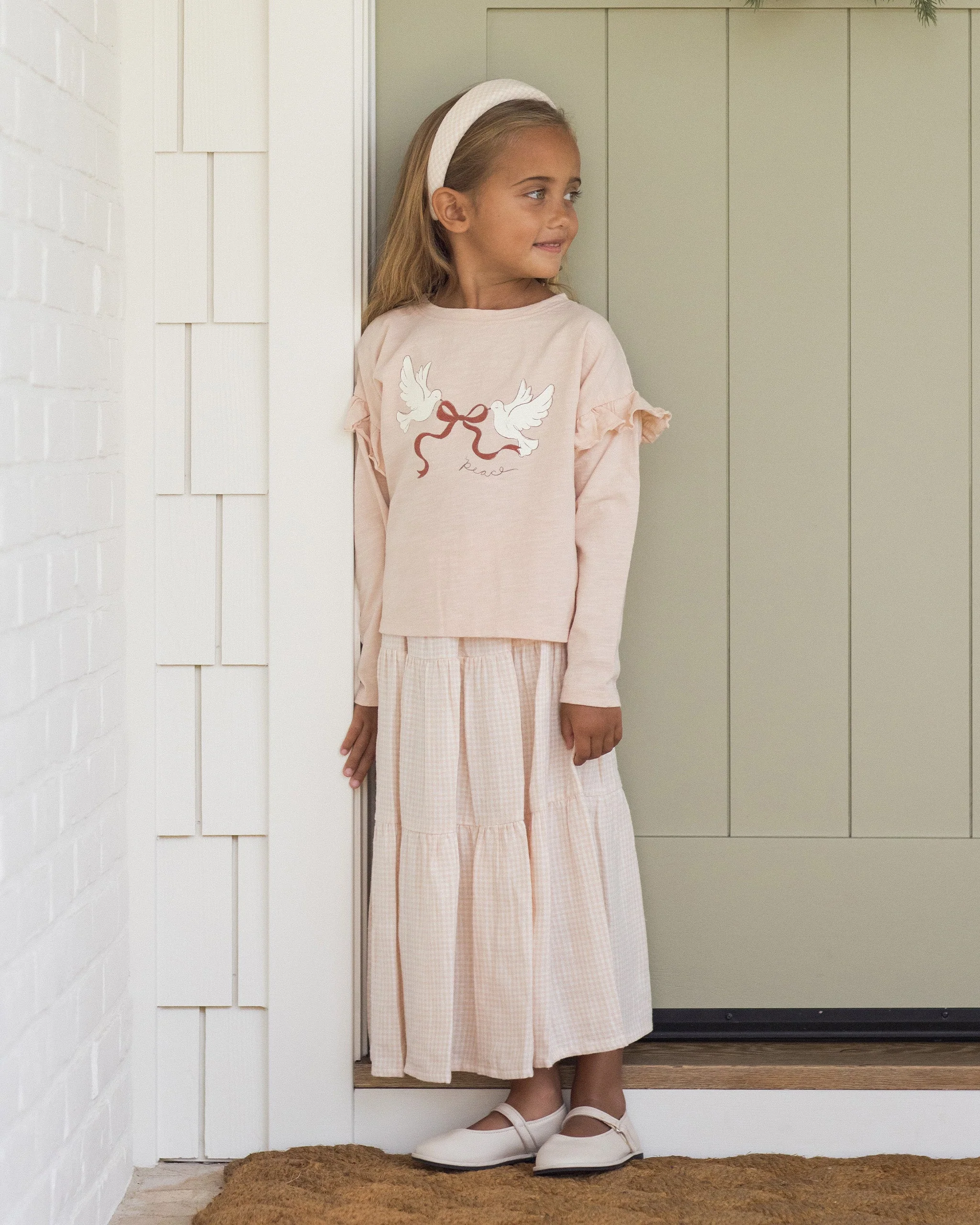 Ruffle Long Sleeve Tee || Peace - Image 3