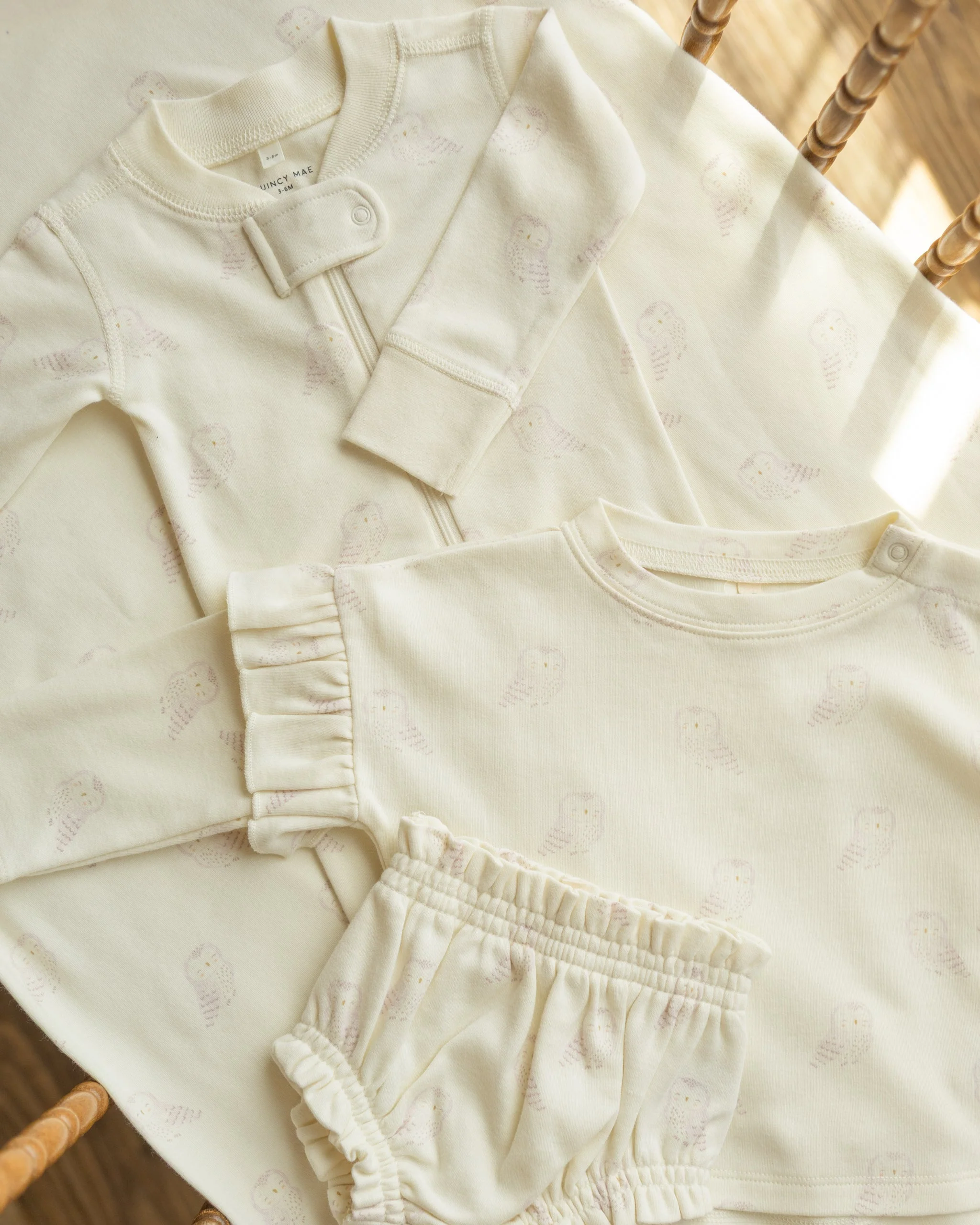 Ruffle Long Sleeve Tee || Snow Owls - Image 6