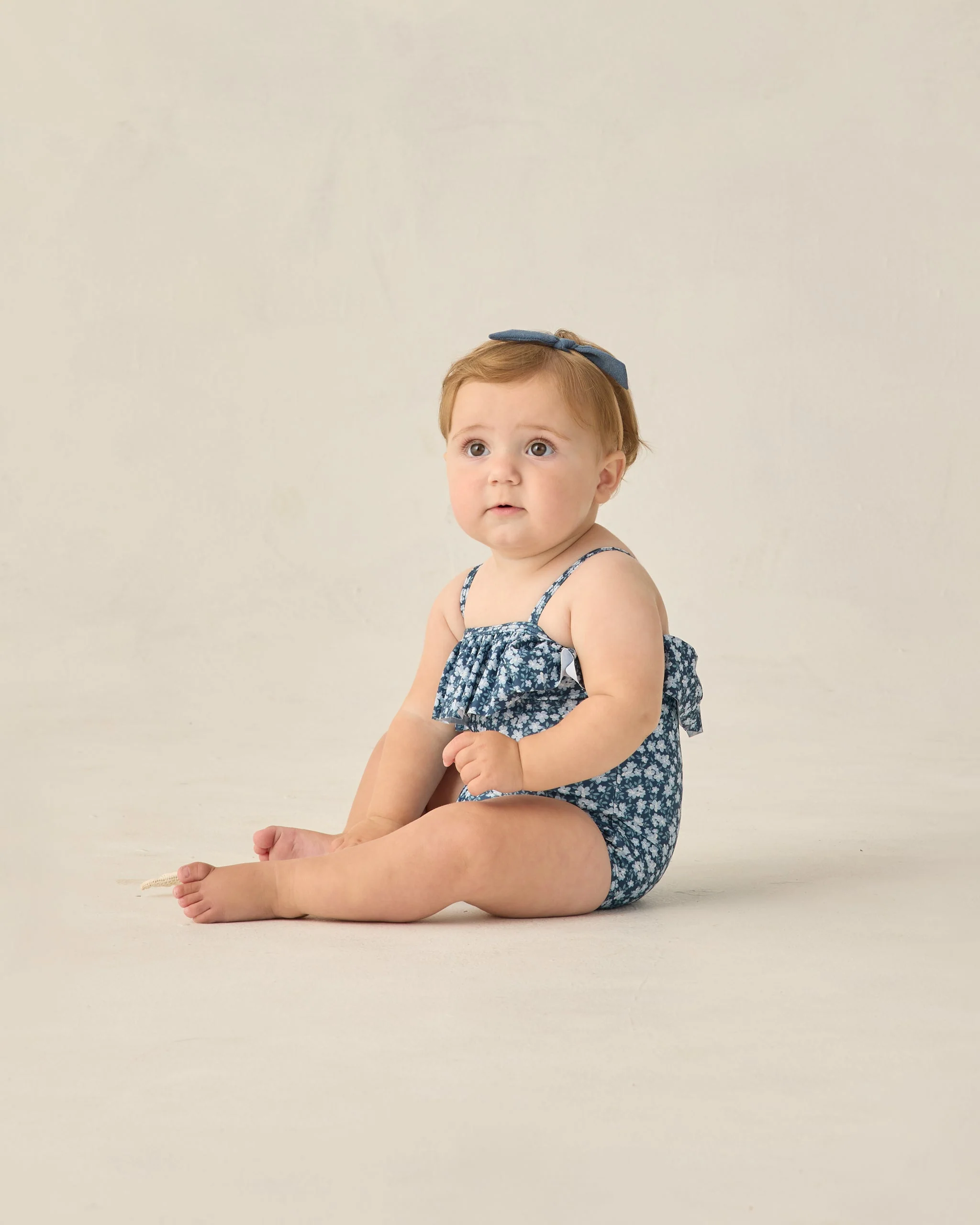 Ruffle One-Piece Navy Floral - Image 2