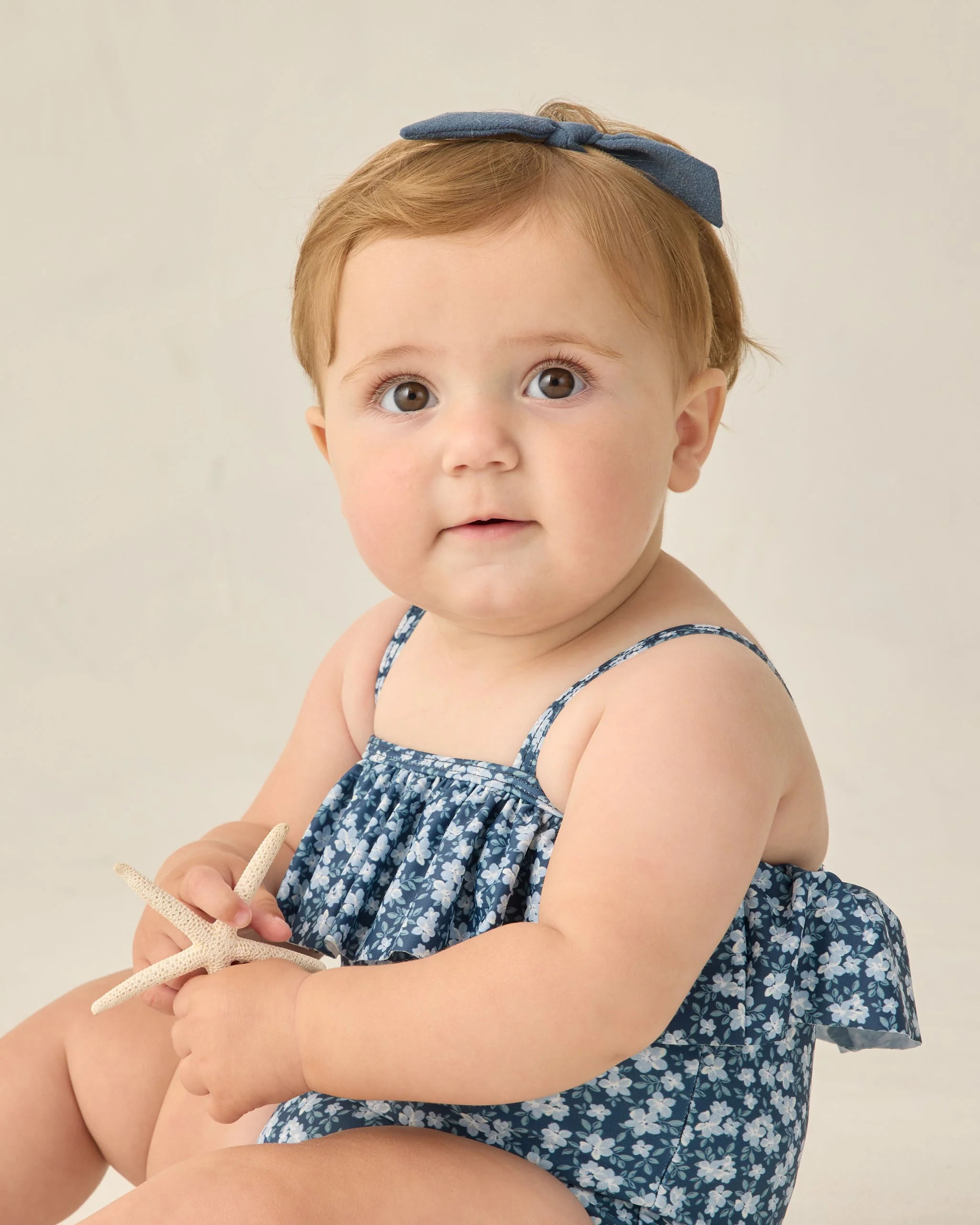 Ruffle One-Piece Navy Floral - Image 3