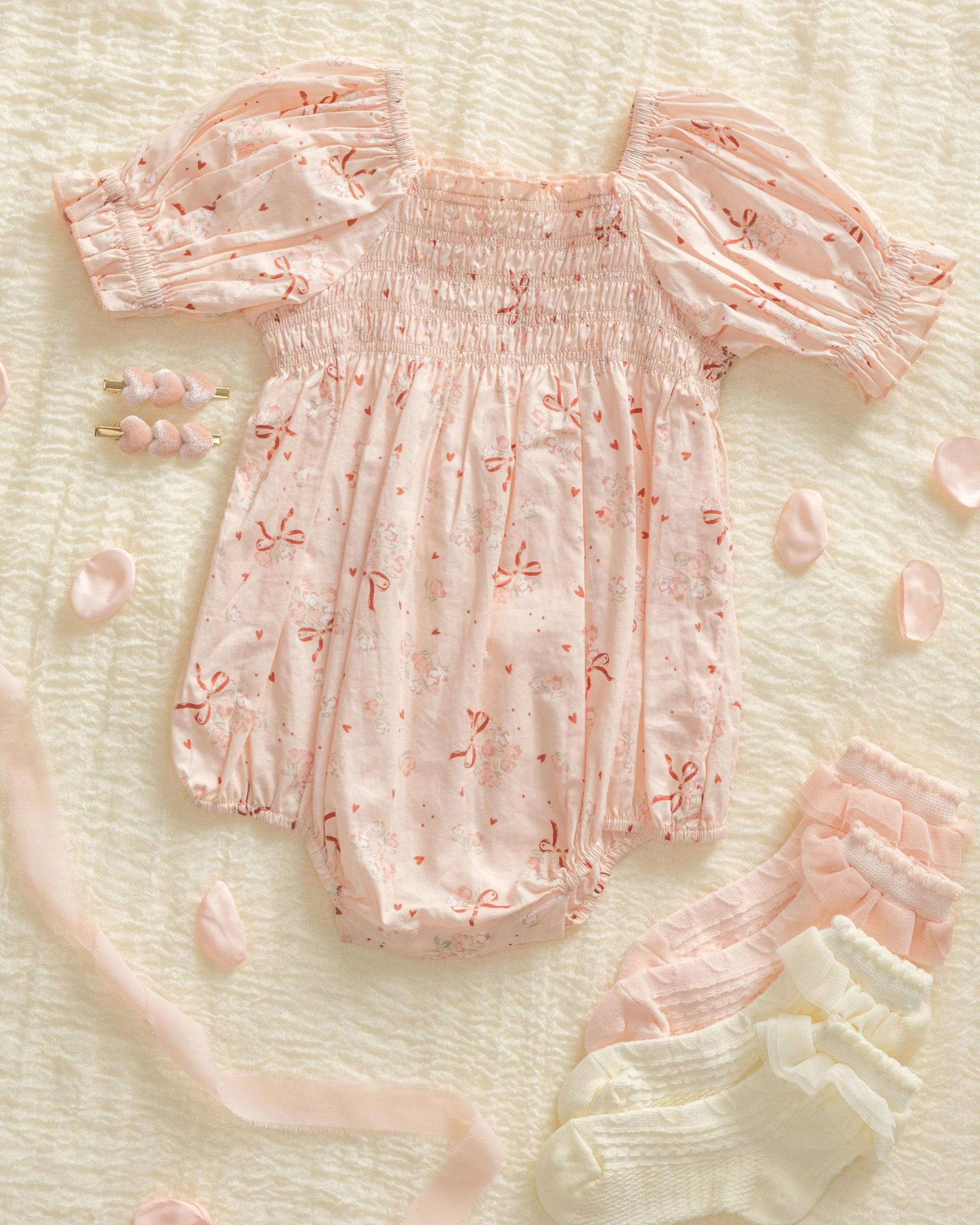 Ruffle Socks Ivory, Blush - Image 5