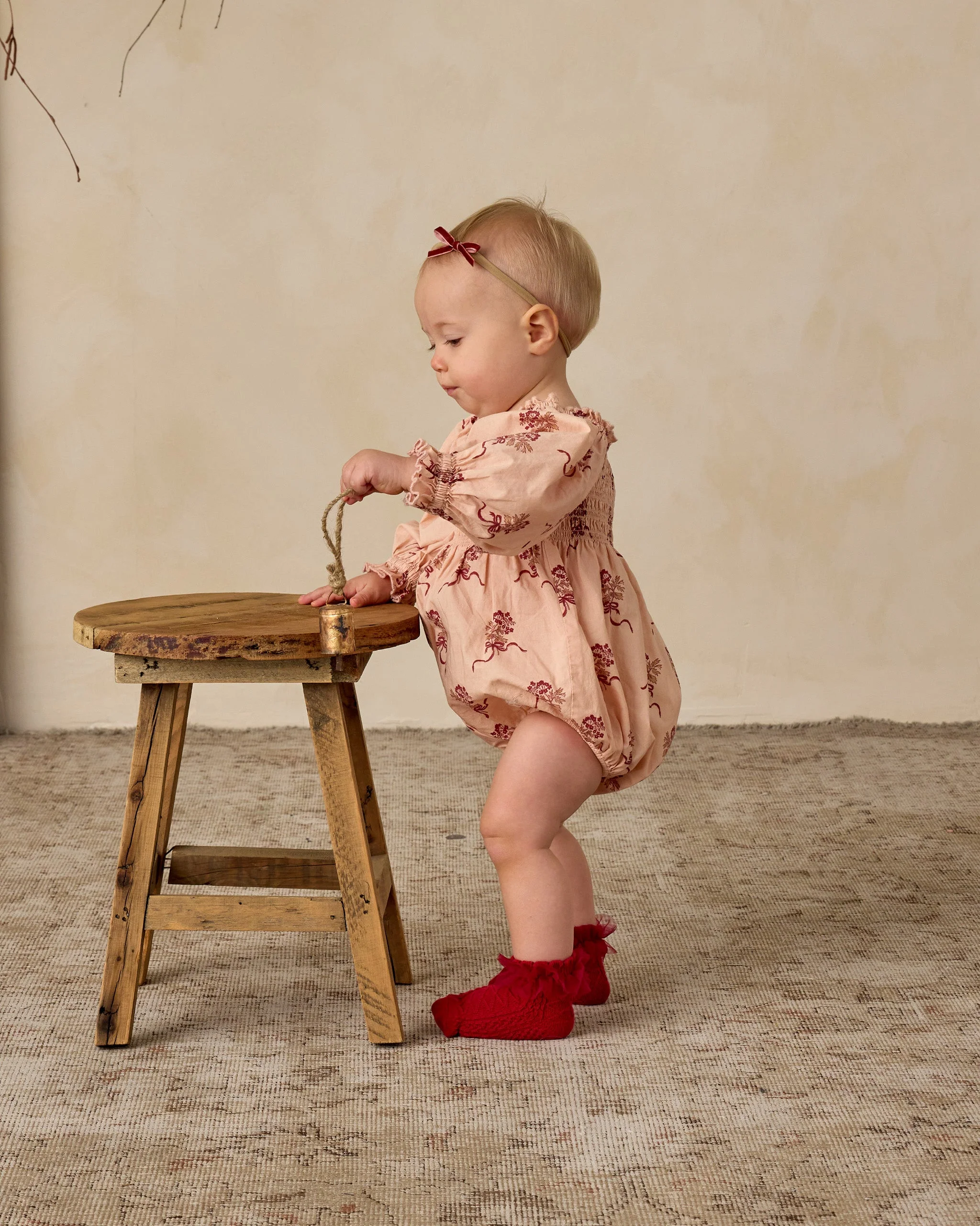 Ruffle Socks | Ruby, Silver Shimmer - Image 3