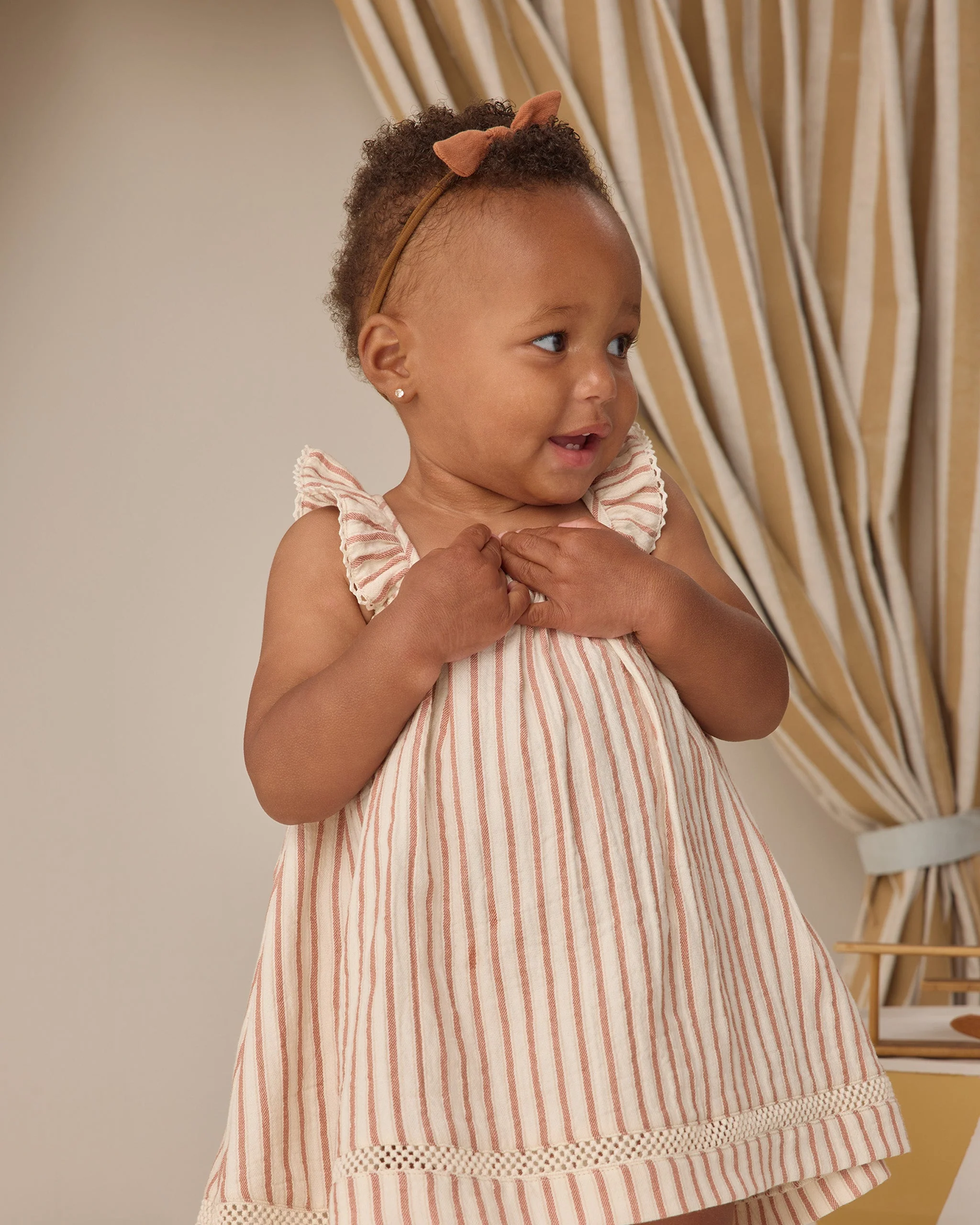 Ruffle Tank Dress Vintage Stripe - Image 4