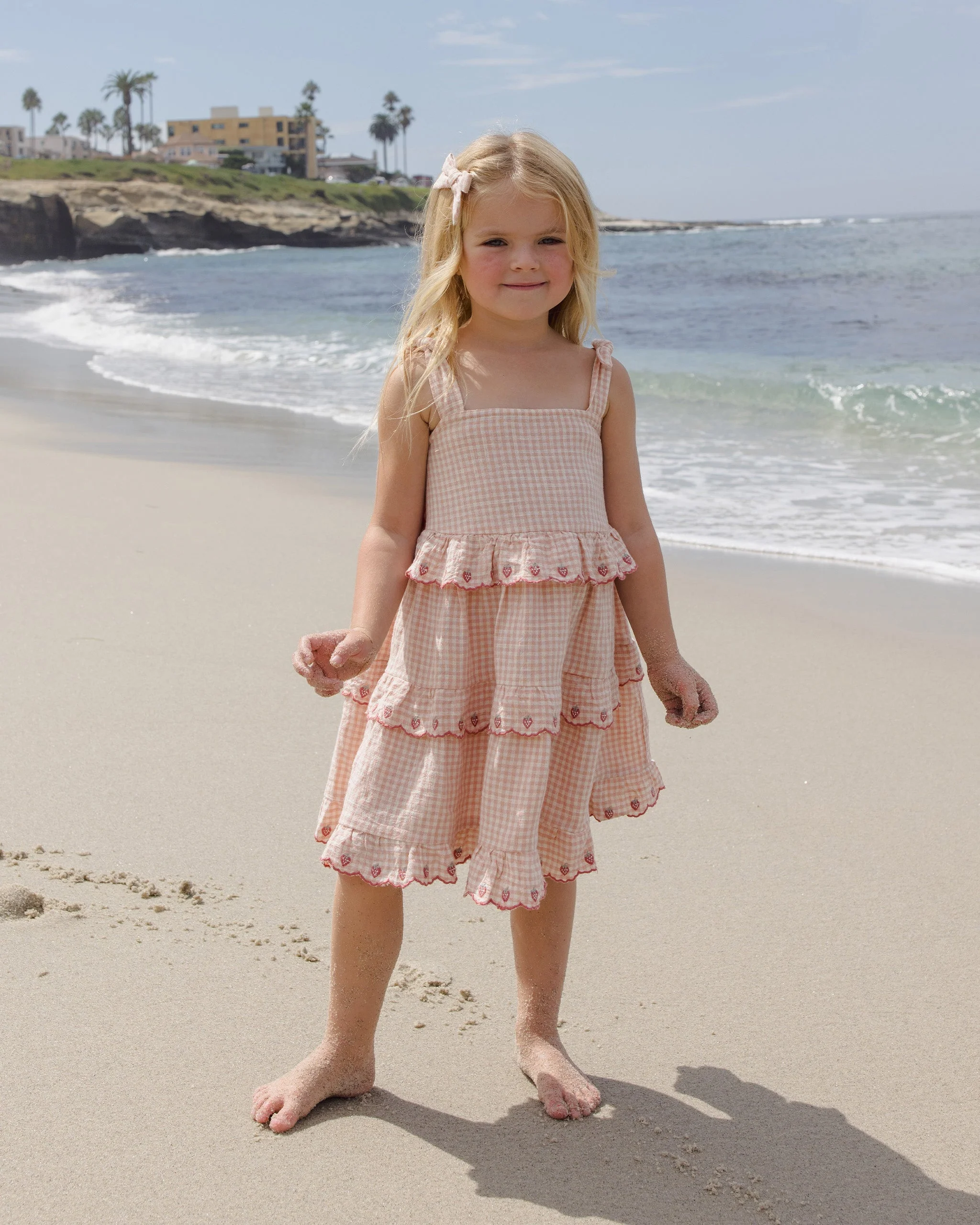 Ruffled Swing Dress Petal Gingham - Image 2