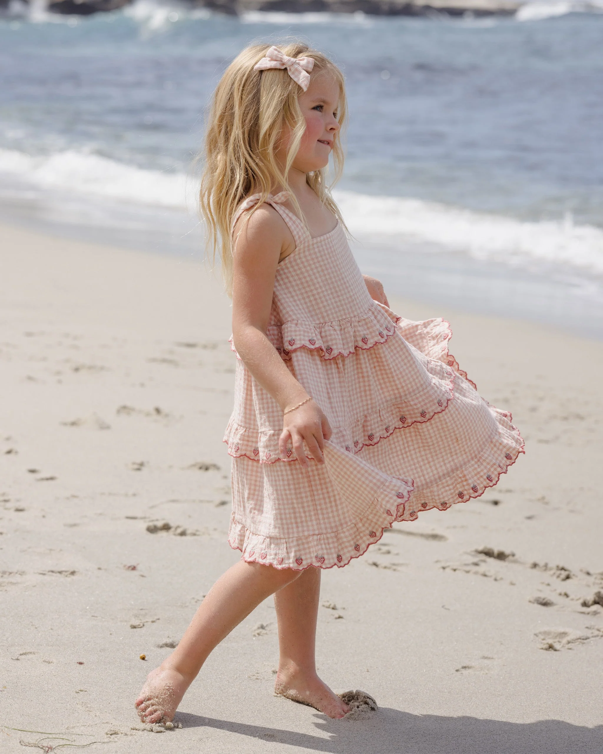 Ruffled Swing Dress Petal Gingham - Image 3