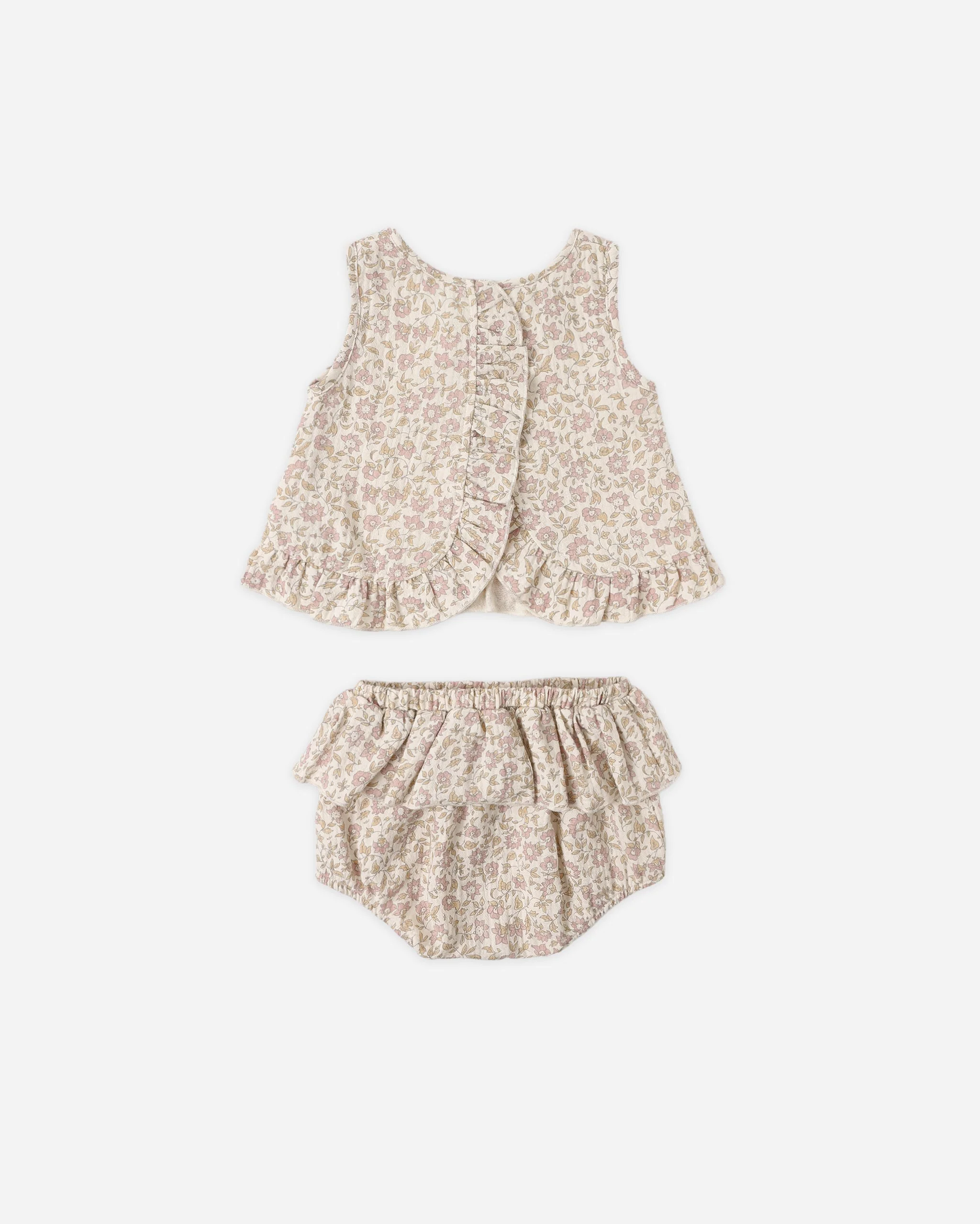 Ruffled Tulip Top + Bloomer Set Dahlia - Image 2