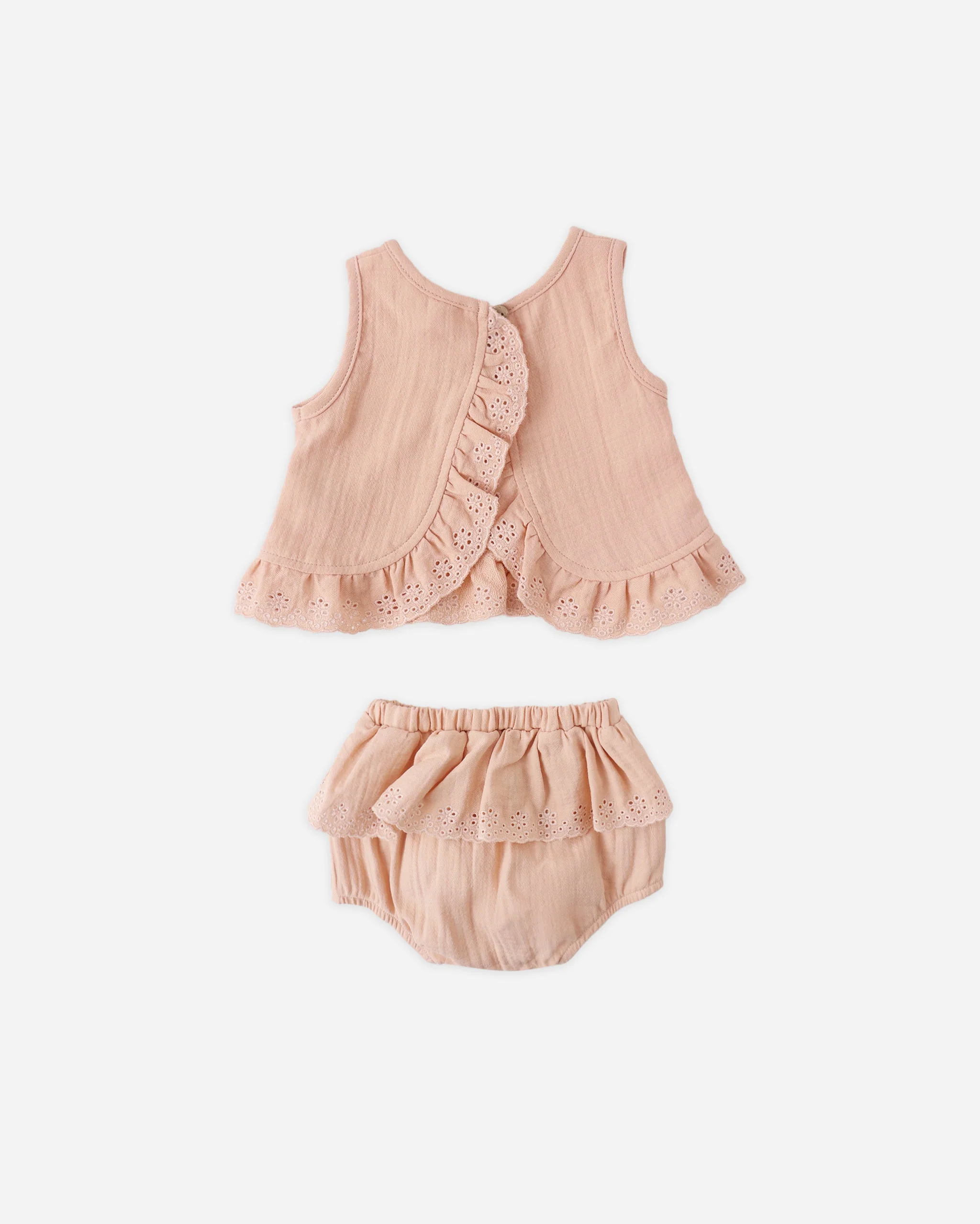 Ruffled Tulip Top + Bloomer Set Melon - Image 2