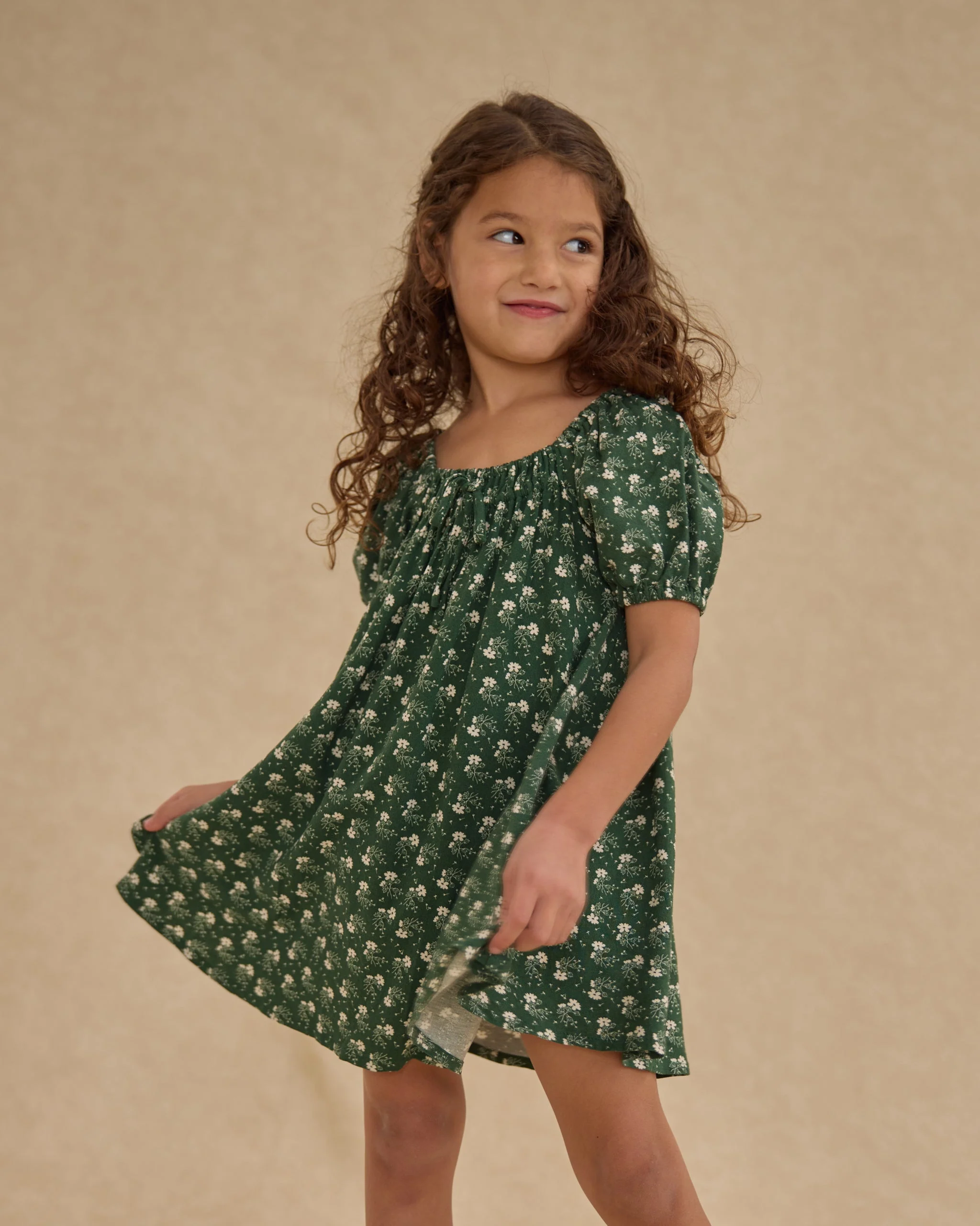 Sabrina Mini Dress || Green Ditsy - Image 2