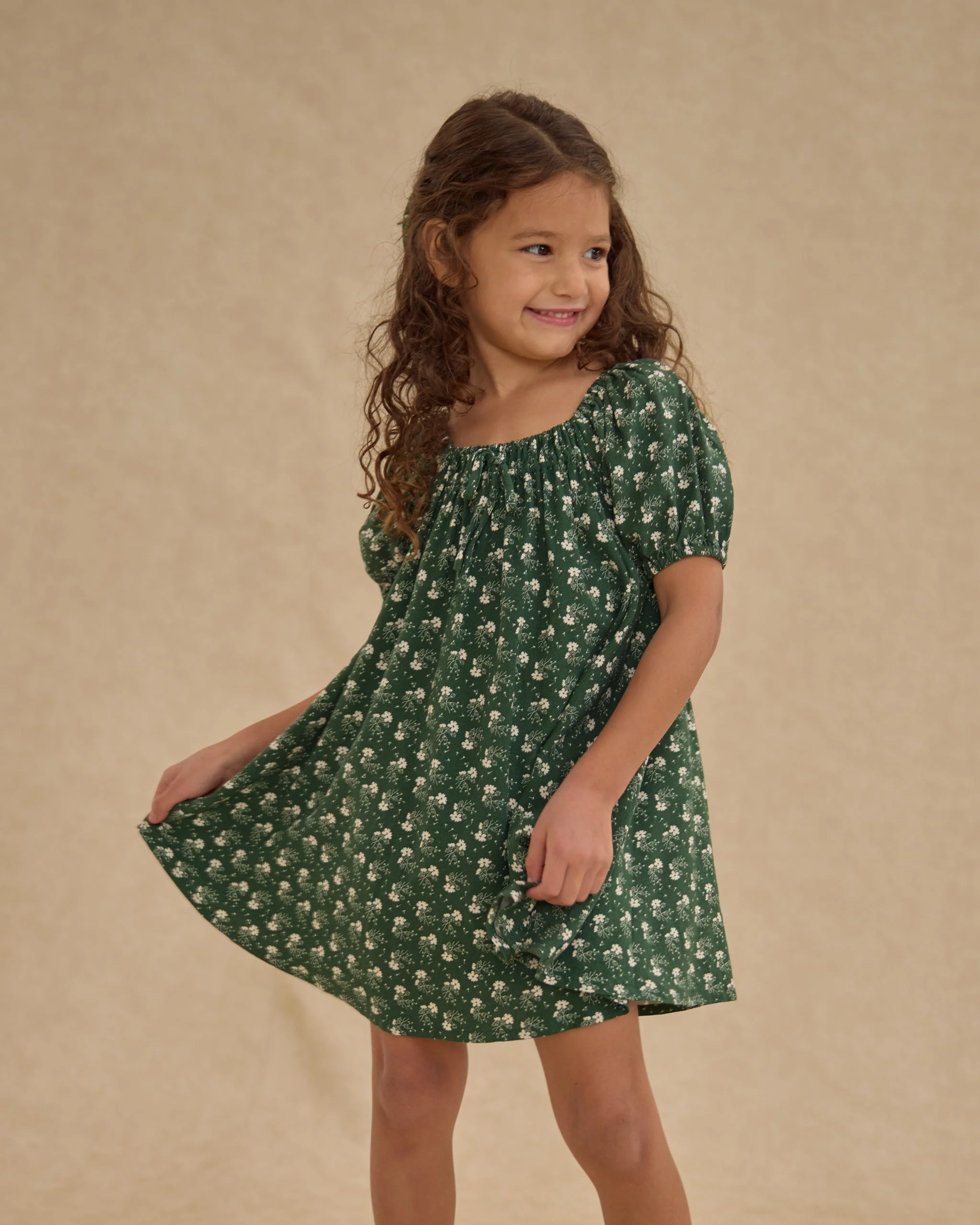 Sabrina Mini Dress || Green Ditsy - Image 4