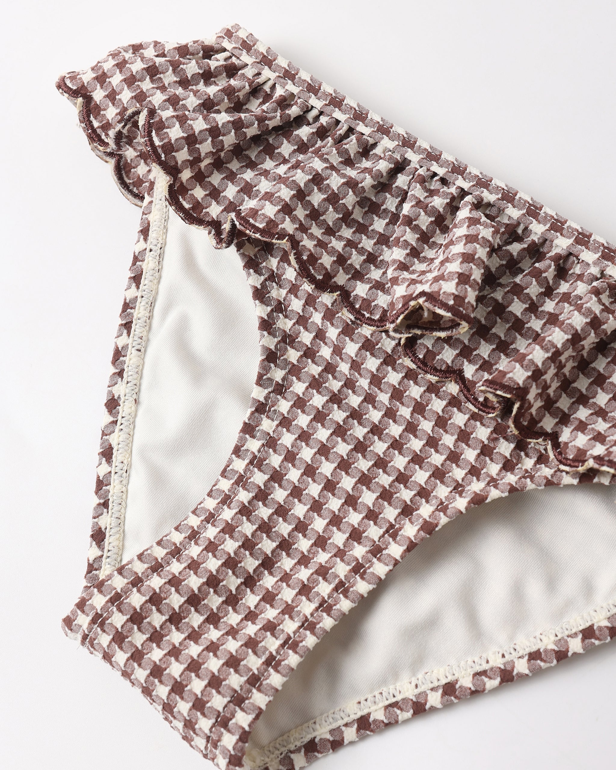 Santorini Bikini Chocolate Houndstooth - Image 3
