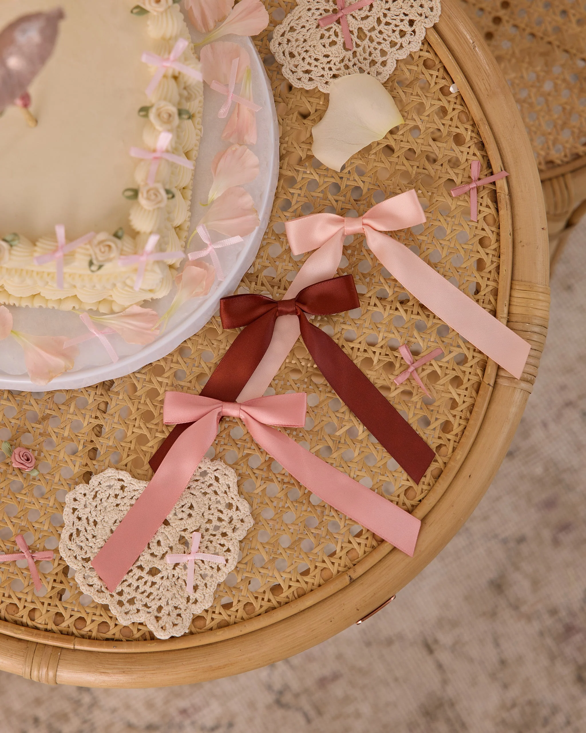 Satin Ribbon Bows Blush, Red, Pink - Image 6