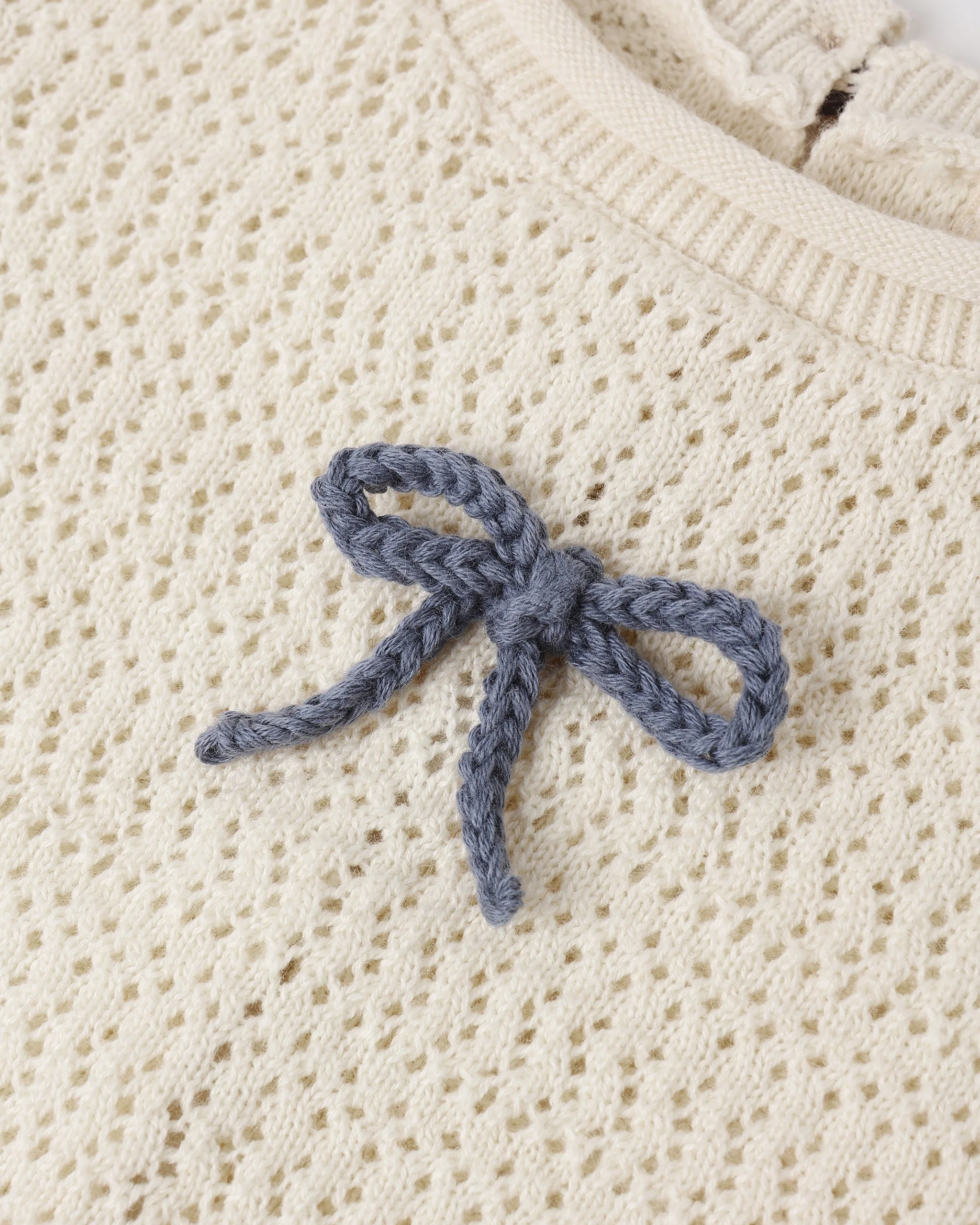Scallop Knit Baby Set Natural - Image 7