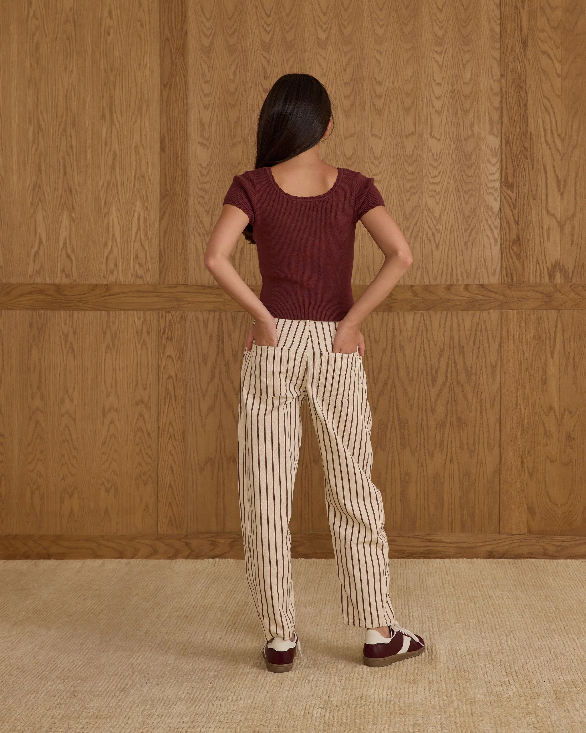 Scallop Tee || Burgundy - Image 2