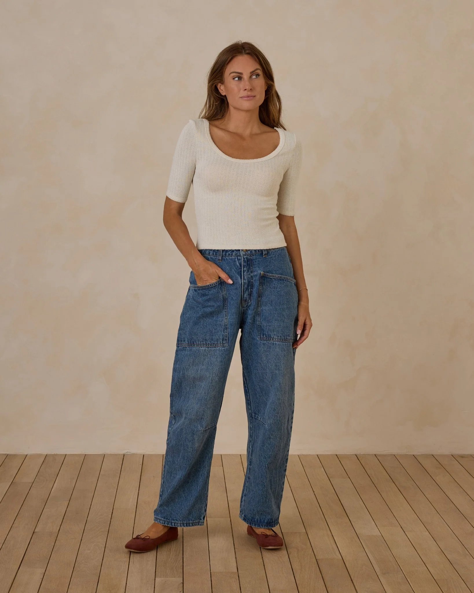 Scallop Tee | Natural - Image 4