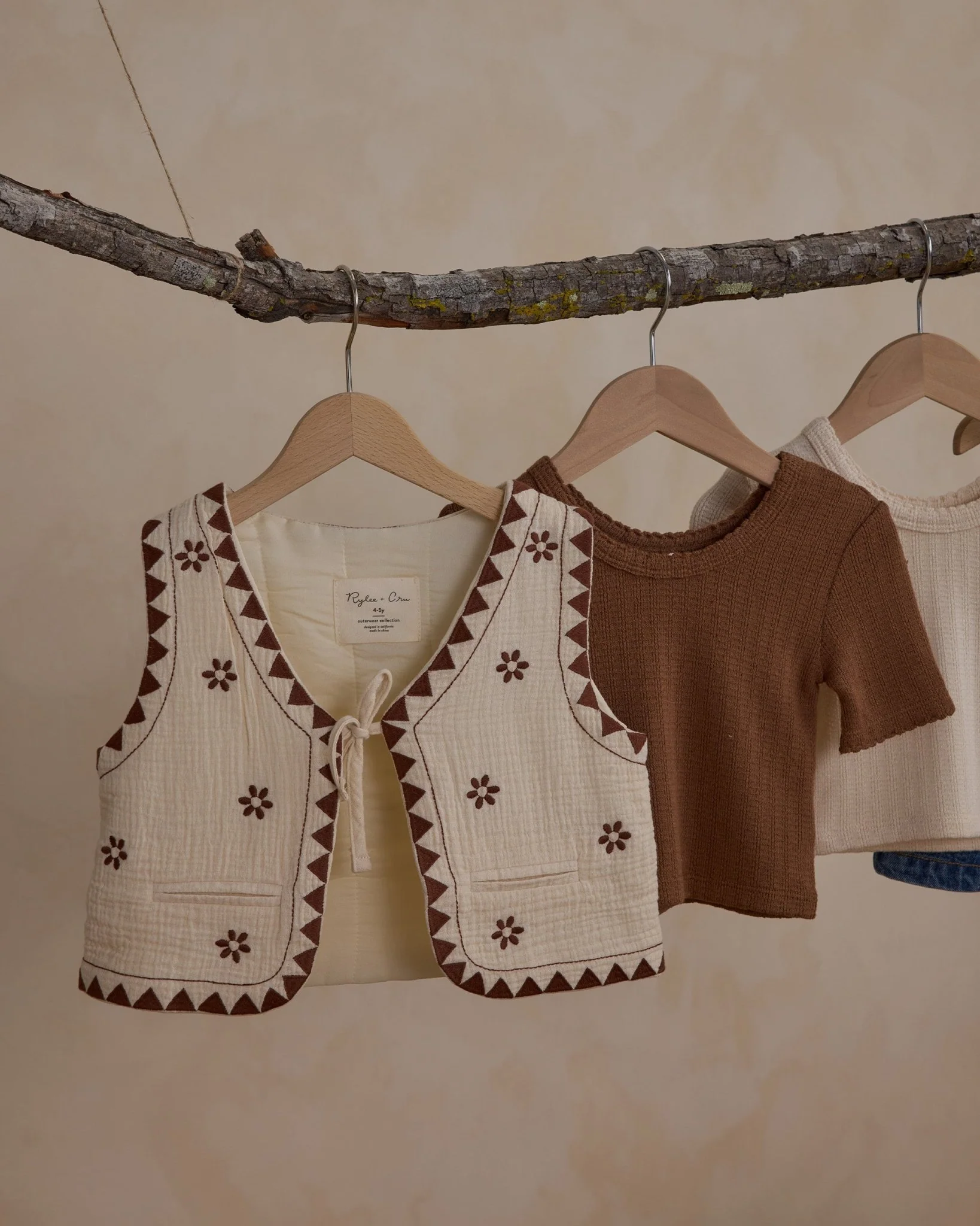Scallop Tee || Saddle - Image 2