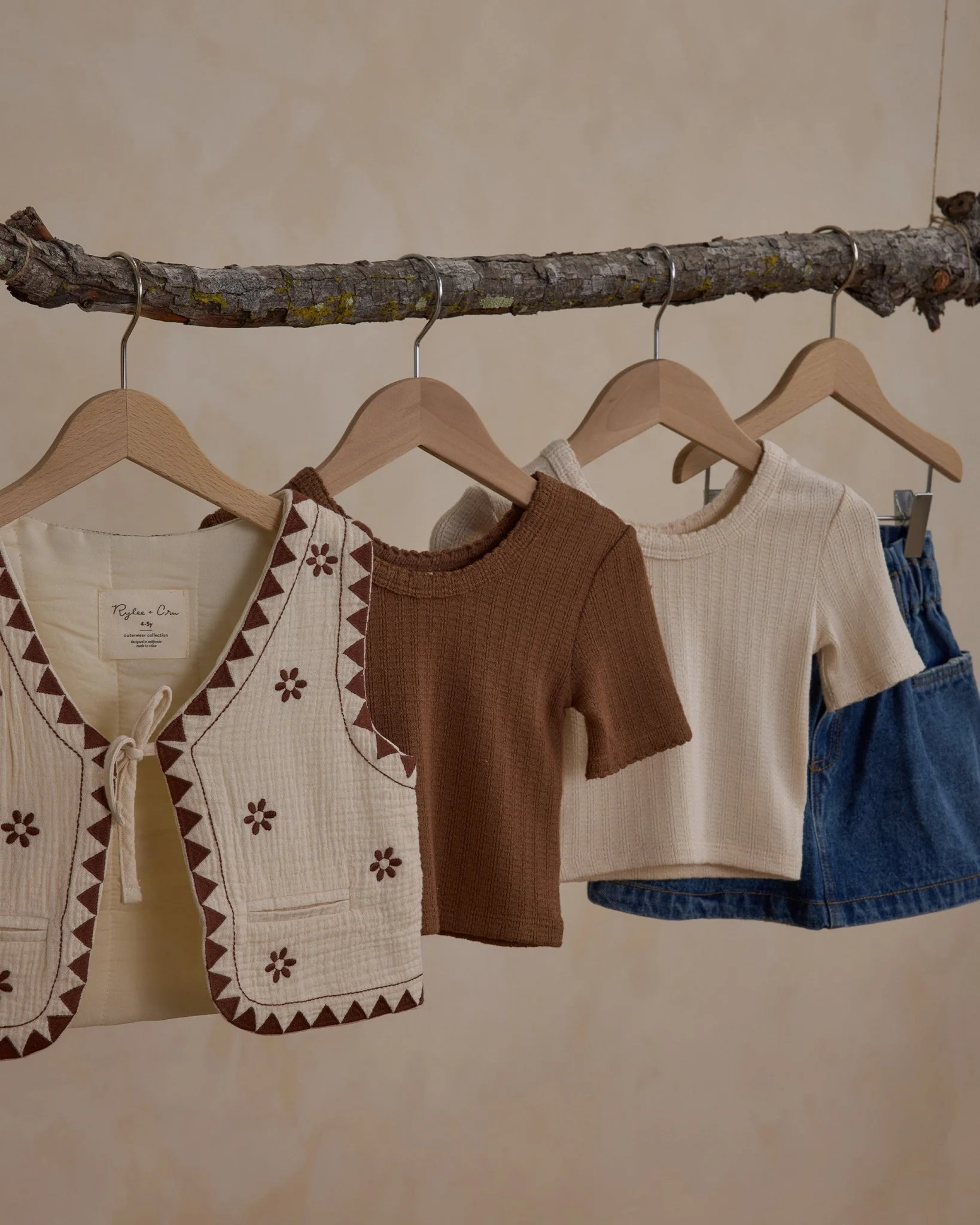 Scallop Tee || Saddle - Image 4