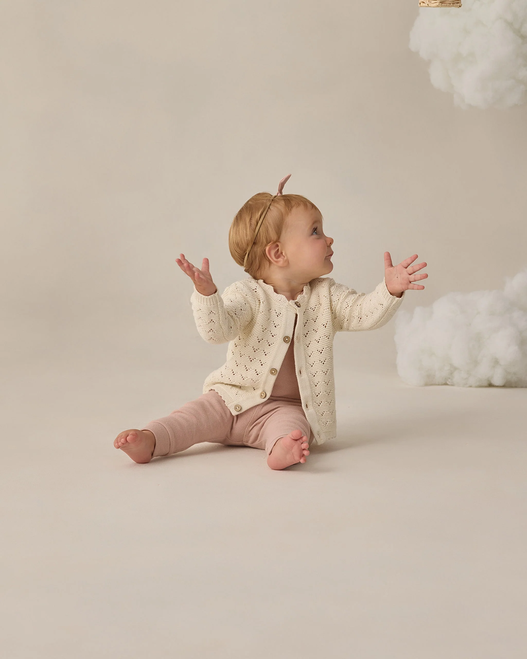 Scalloped Cardigan Natural - Image 2