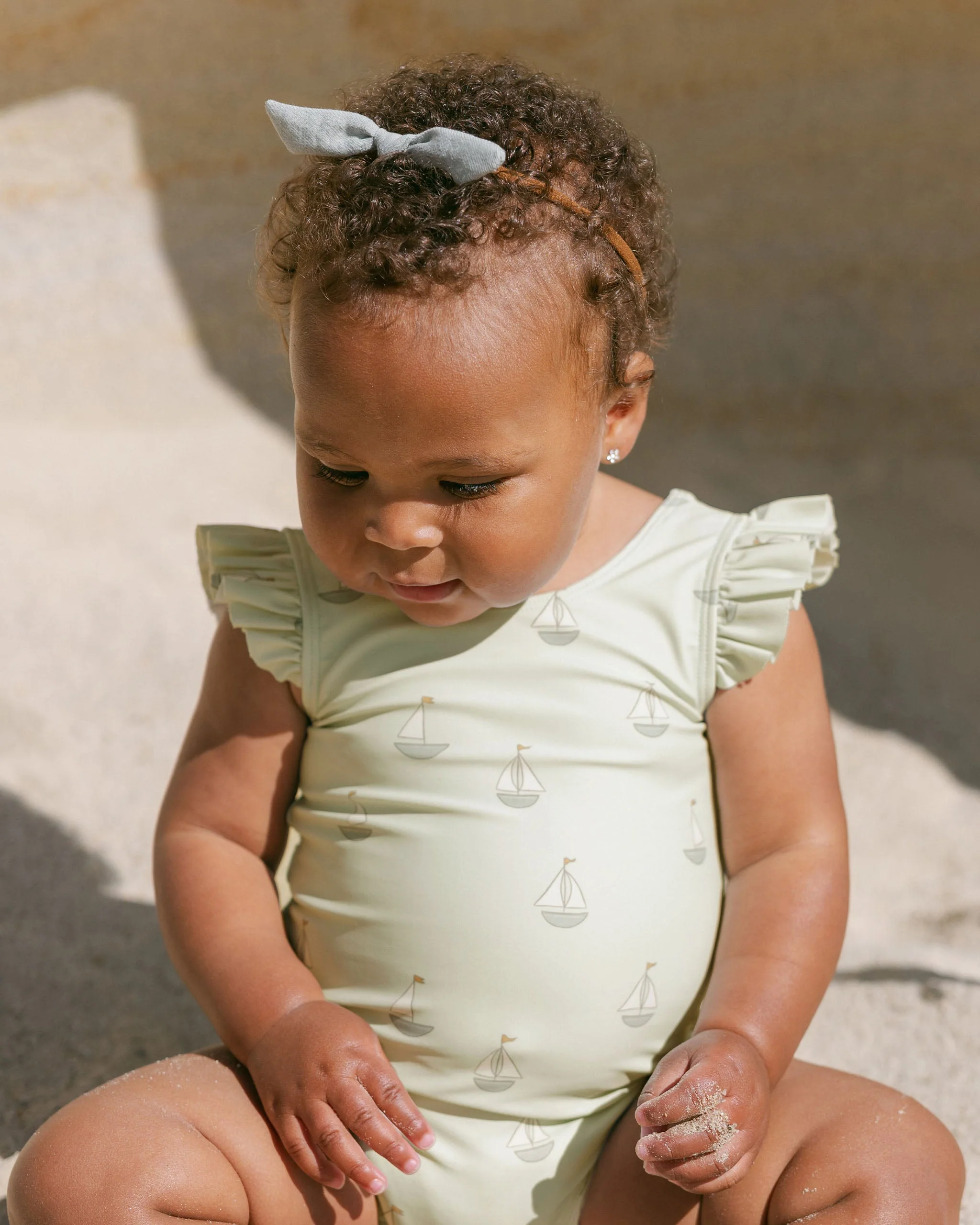 -Scoop Back One-Piece || Sailboats- - Image 3