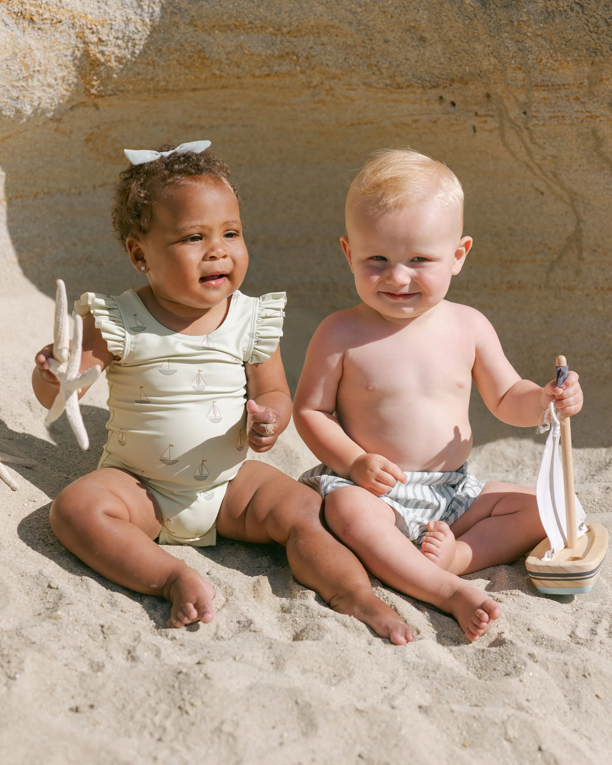 -Scoop Back One-Piece || Sailboats- - Image 4