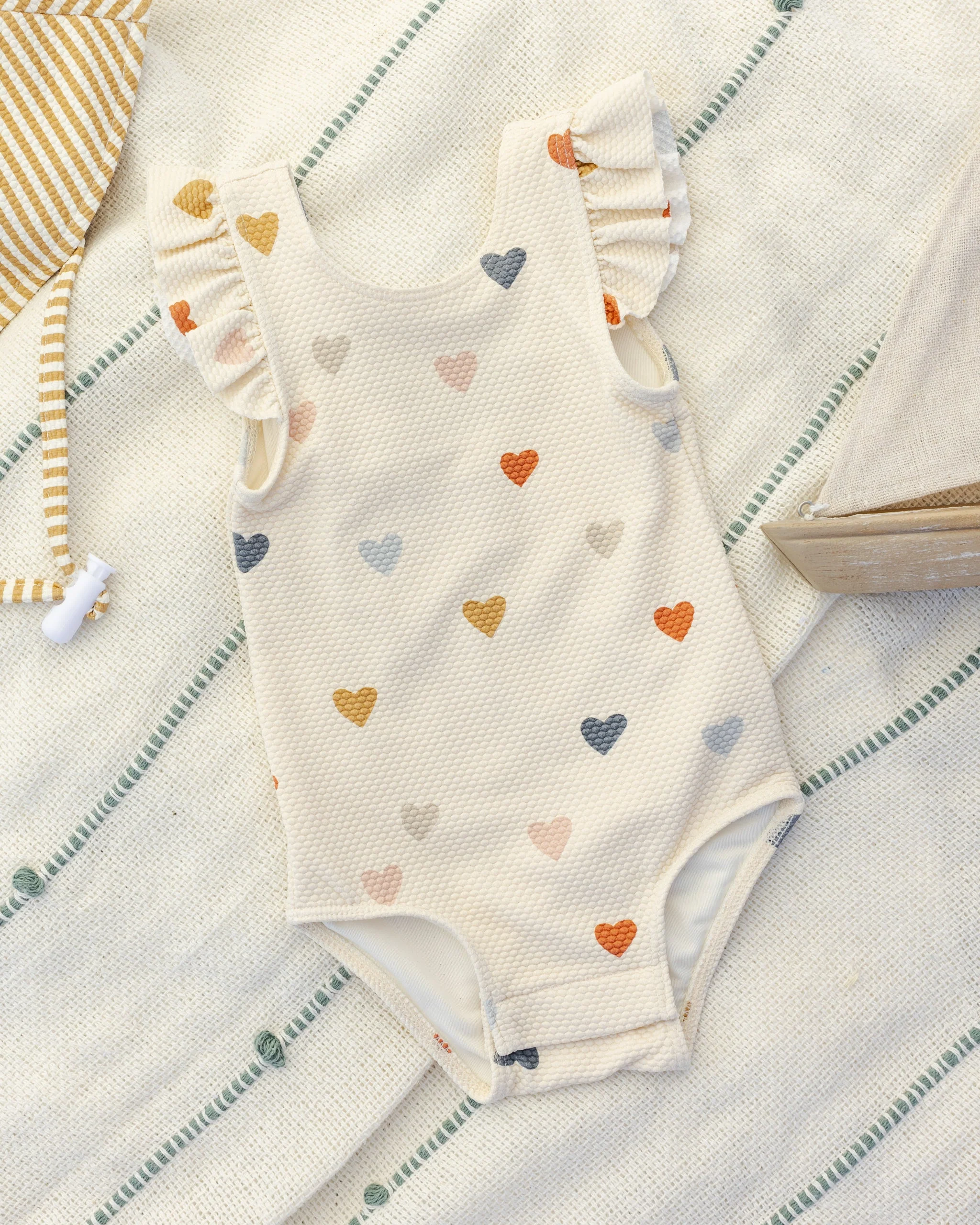 Scoop Back One-Piece Swimsuit Confetti Hearts - Image 2