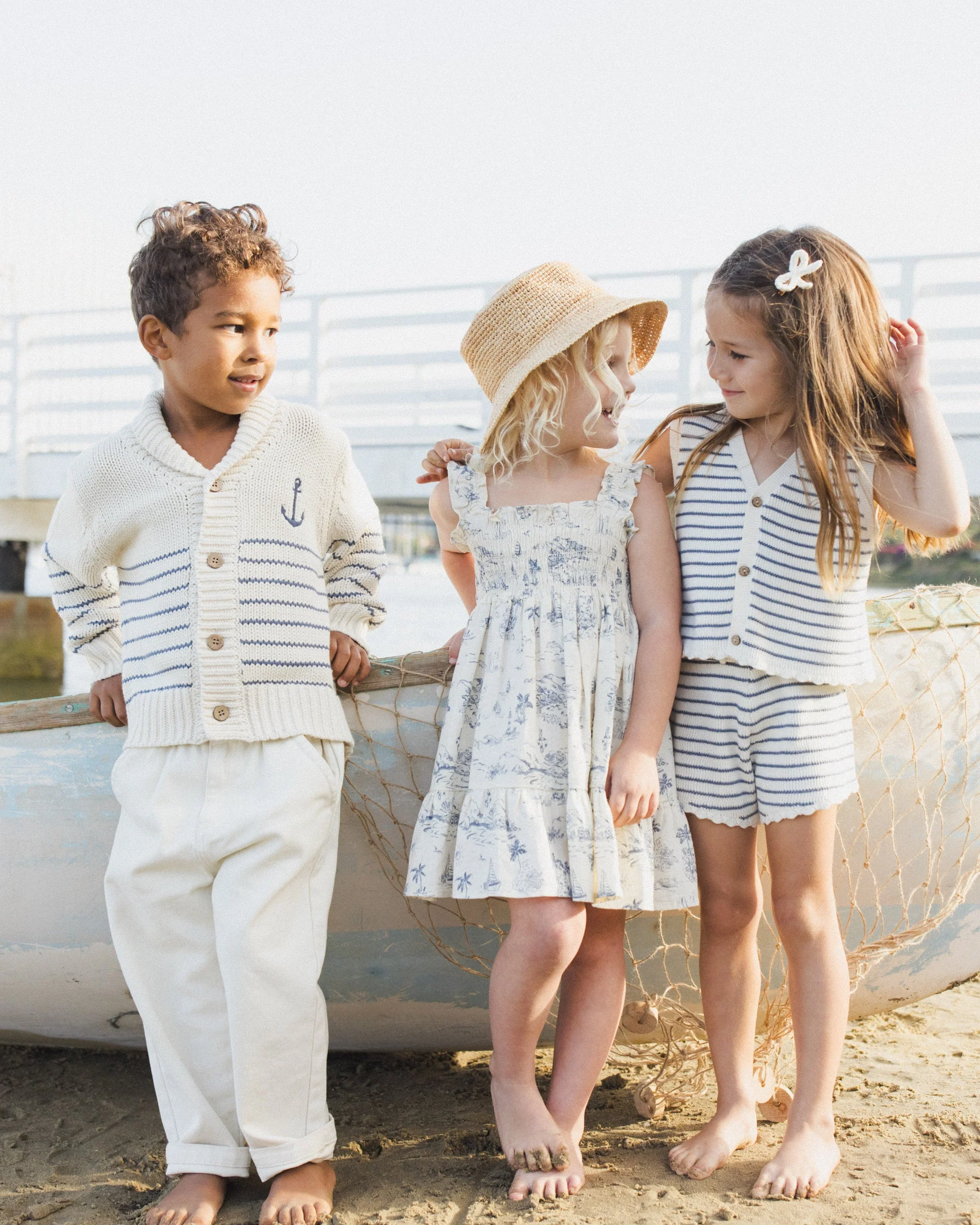 Shawl Cardigan Natural & Marine - Image 7