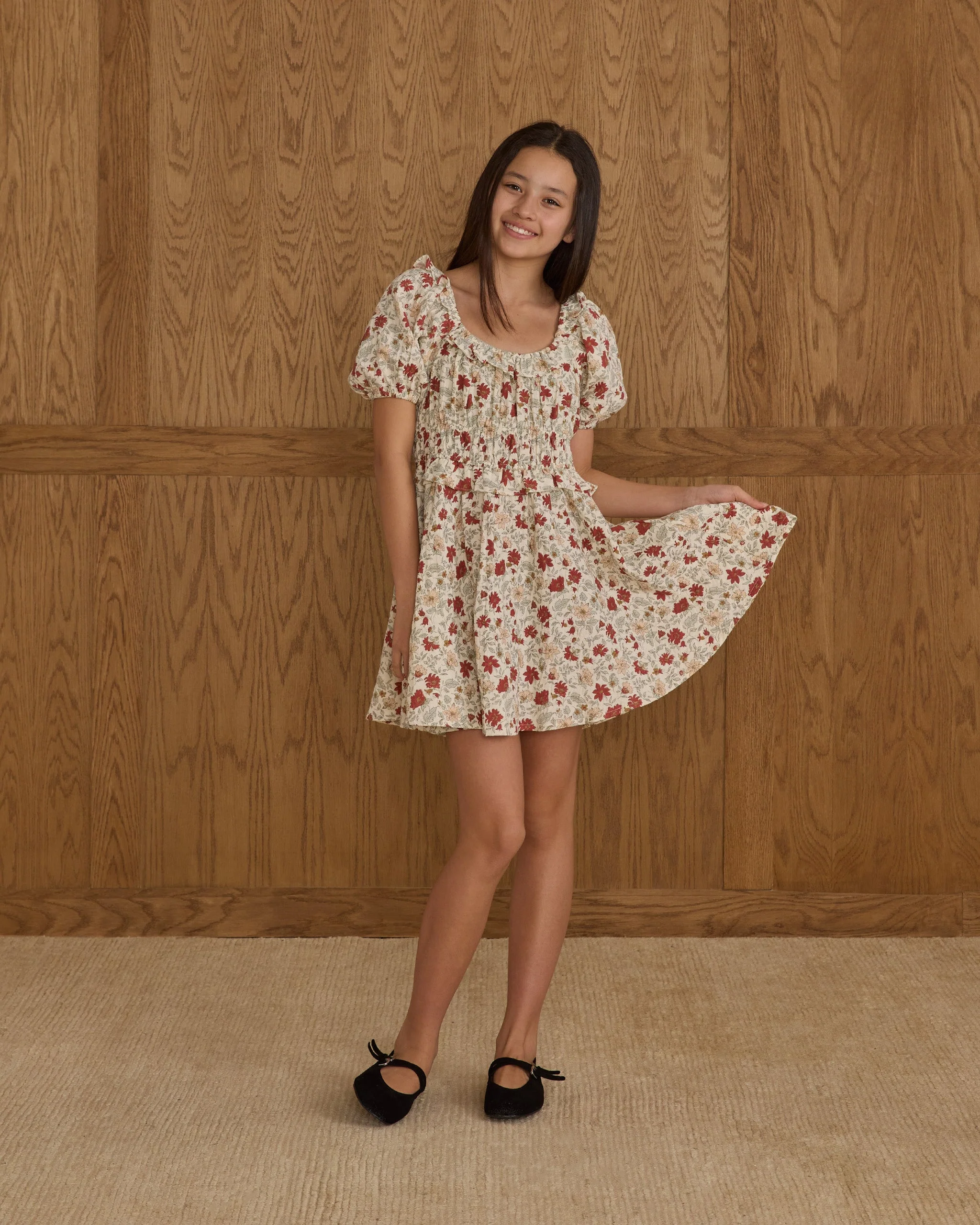 Shayla Dress || Holiday Floral - Teen - Image 4