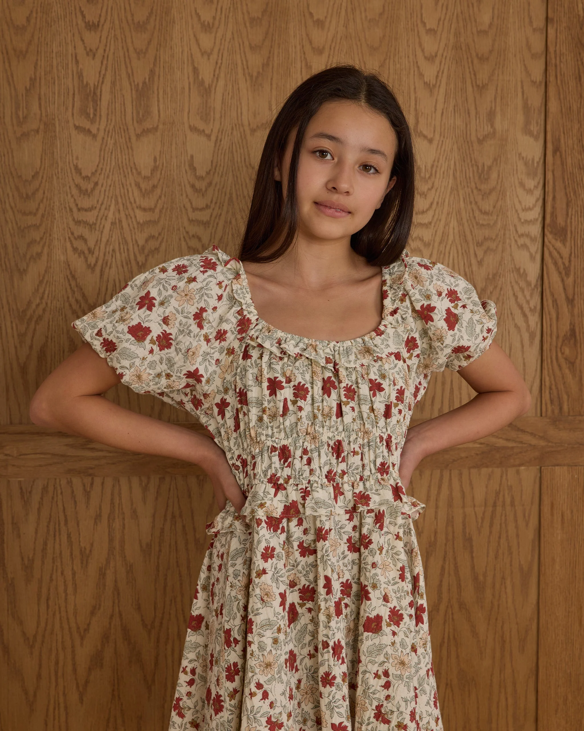 Shayla Dress || Holiday Floral - Teen - Image 5