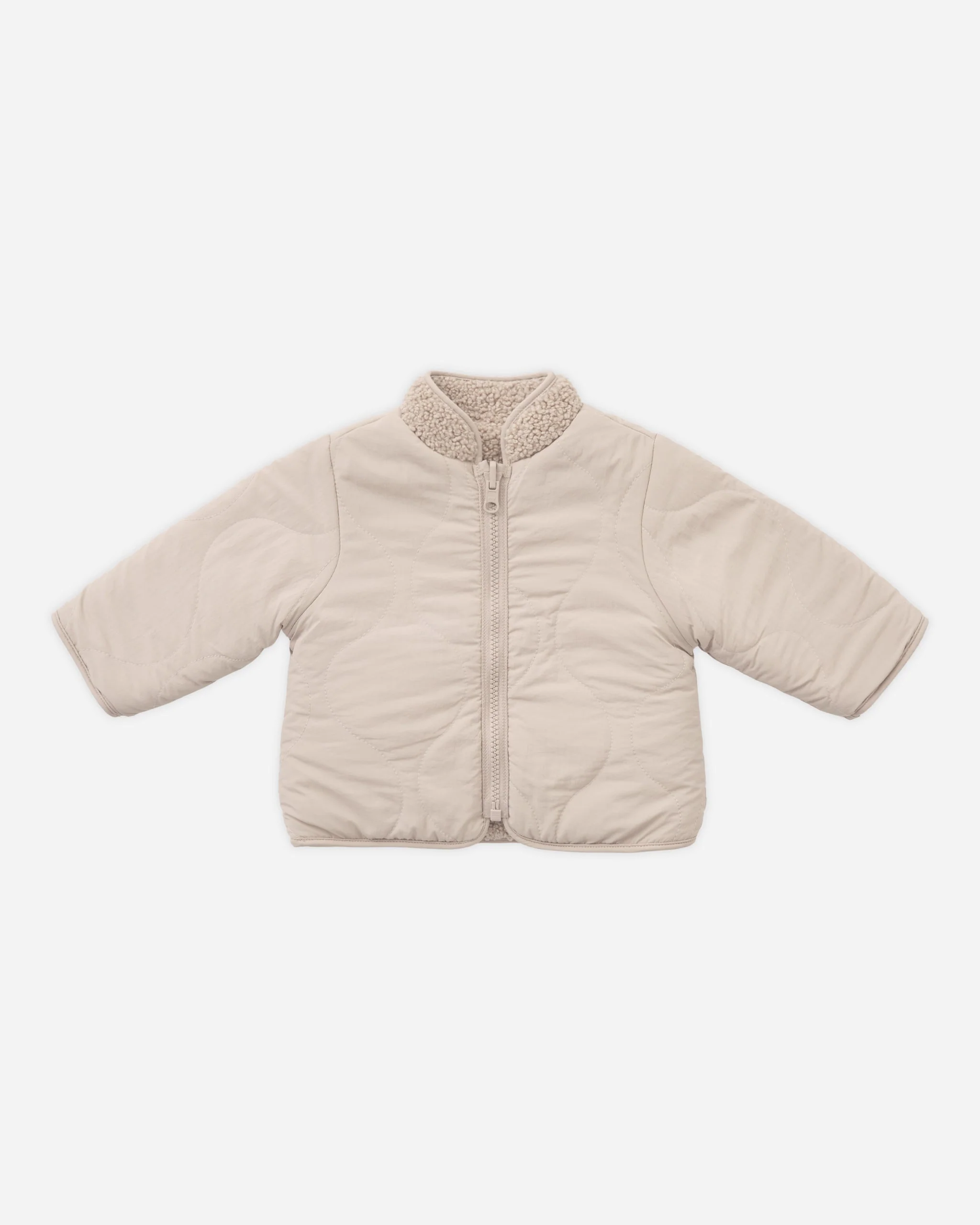 Shearling Zip Jacket || Oat - Image 2