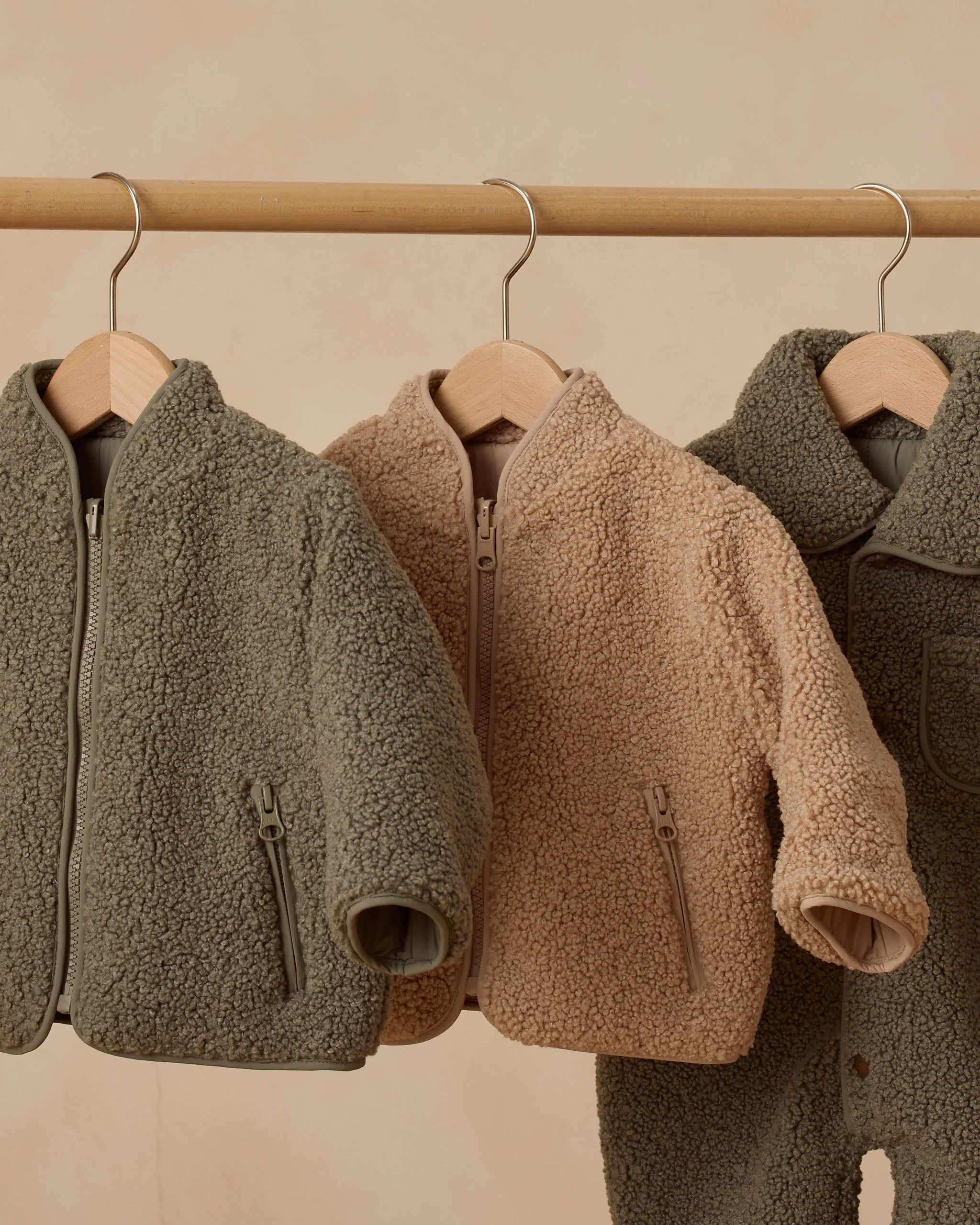 Shearling Zip Jacket || Oat - Image 5
