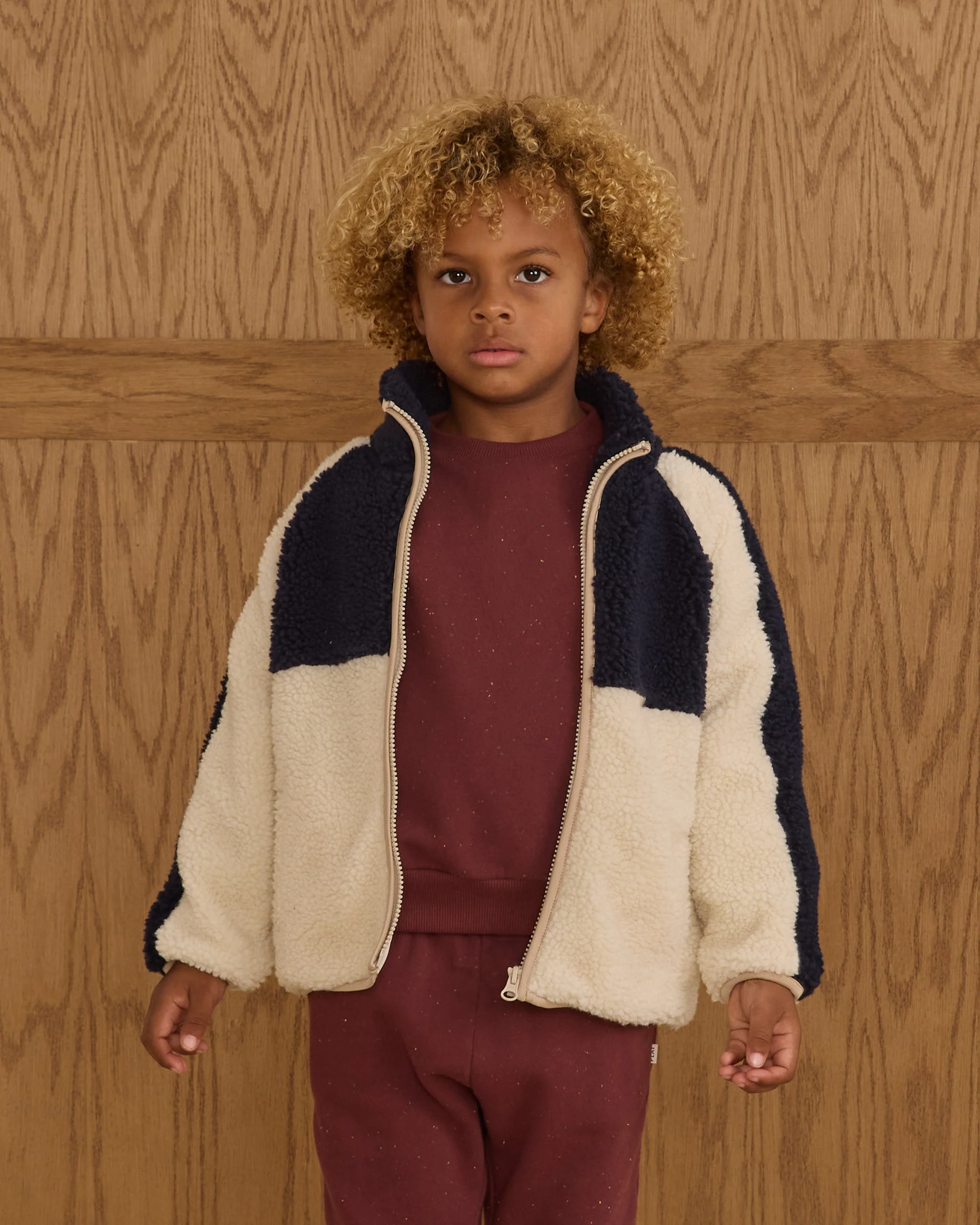 Sherpa Trails Jacket || Navy Color Block - Image 2
