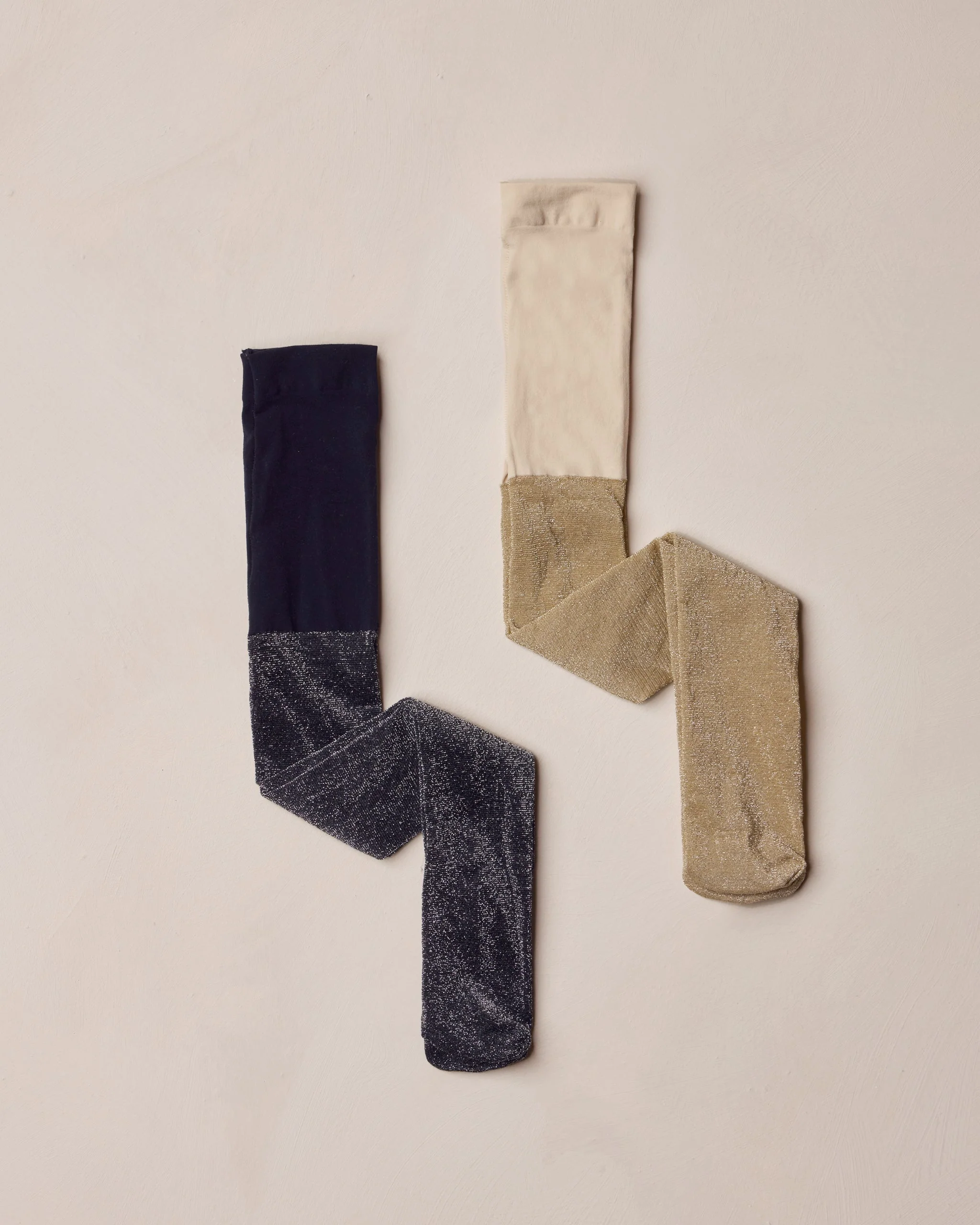 Shimmer Tights | Ecru, Black