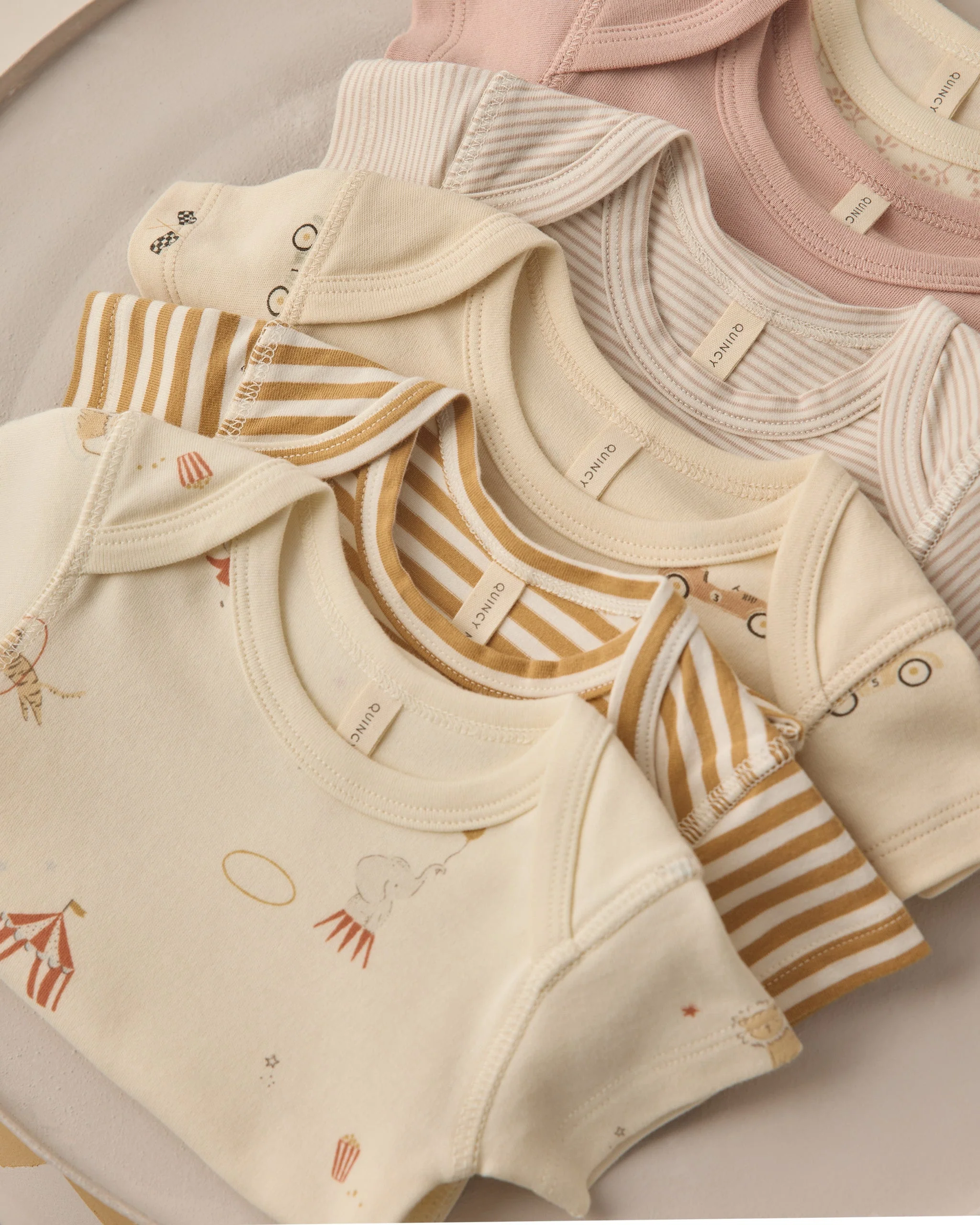Short Sleeve Bodysuit Pack Carnival, Honey Stripe - Image 4