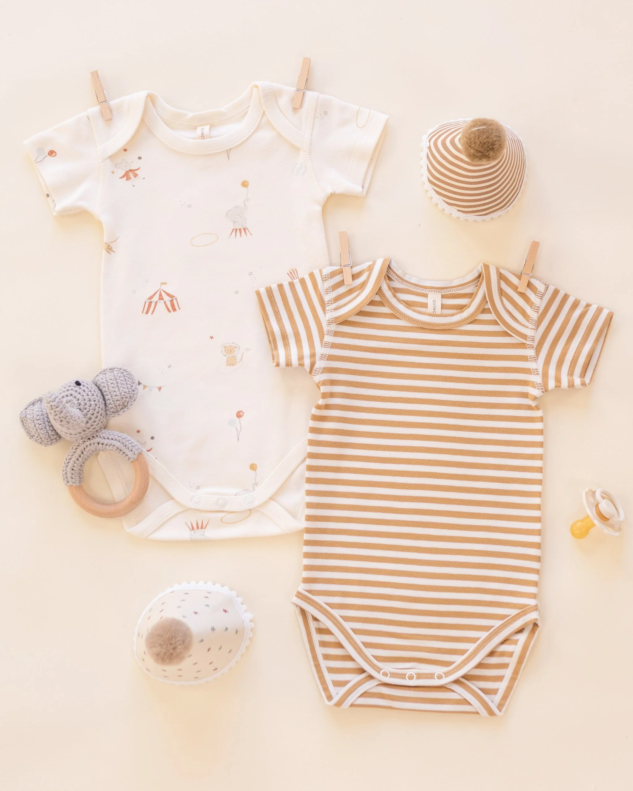 Short Sleeve Bodysuit Pack Carnival, Honey Stripe - Image 6