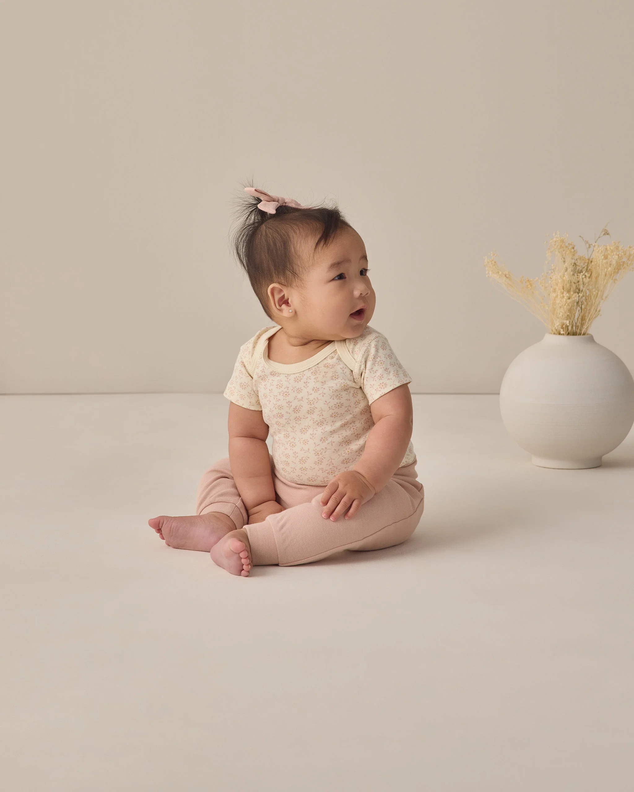 Short Sleeve Bodysuit Pack Ditsy, Blush - Image 3