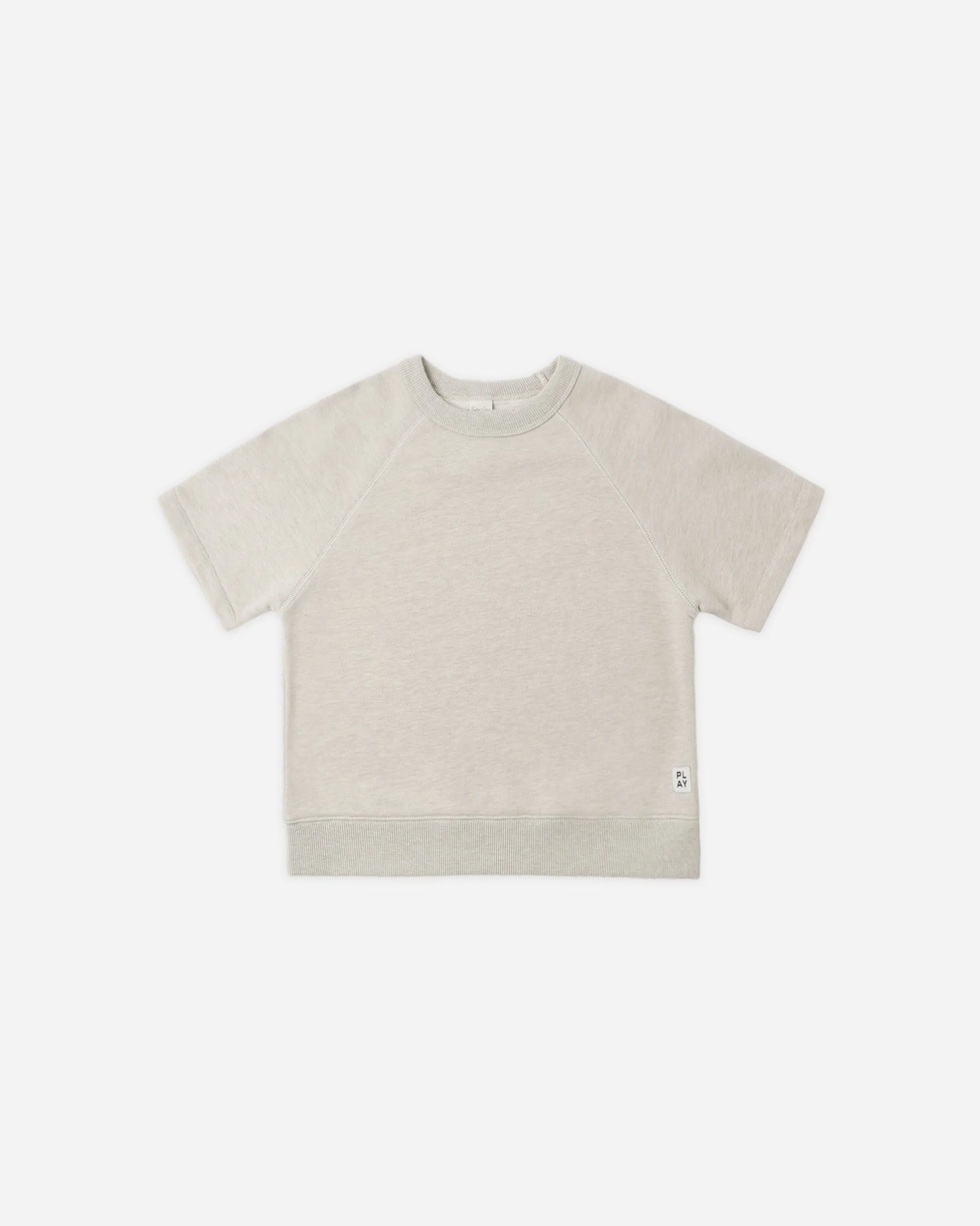 Short Sleeve Sweatshirt Heathered Oatmeal