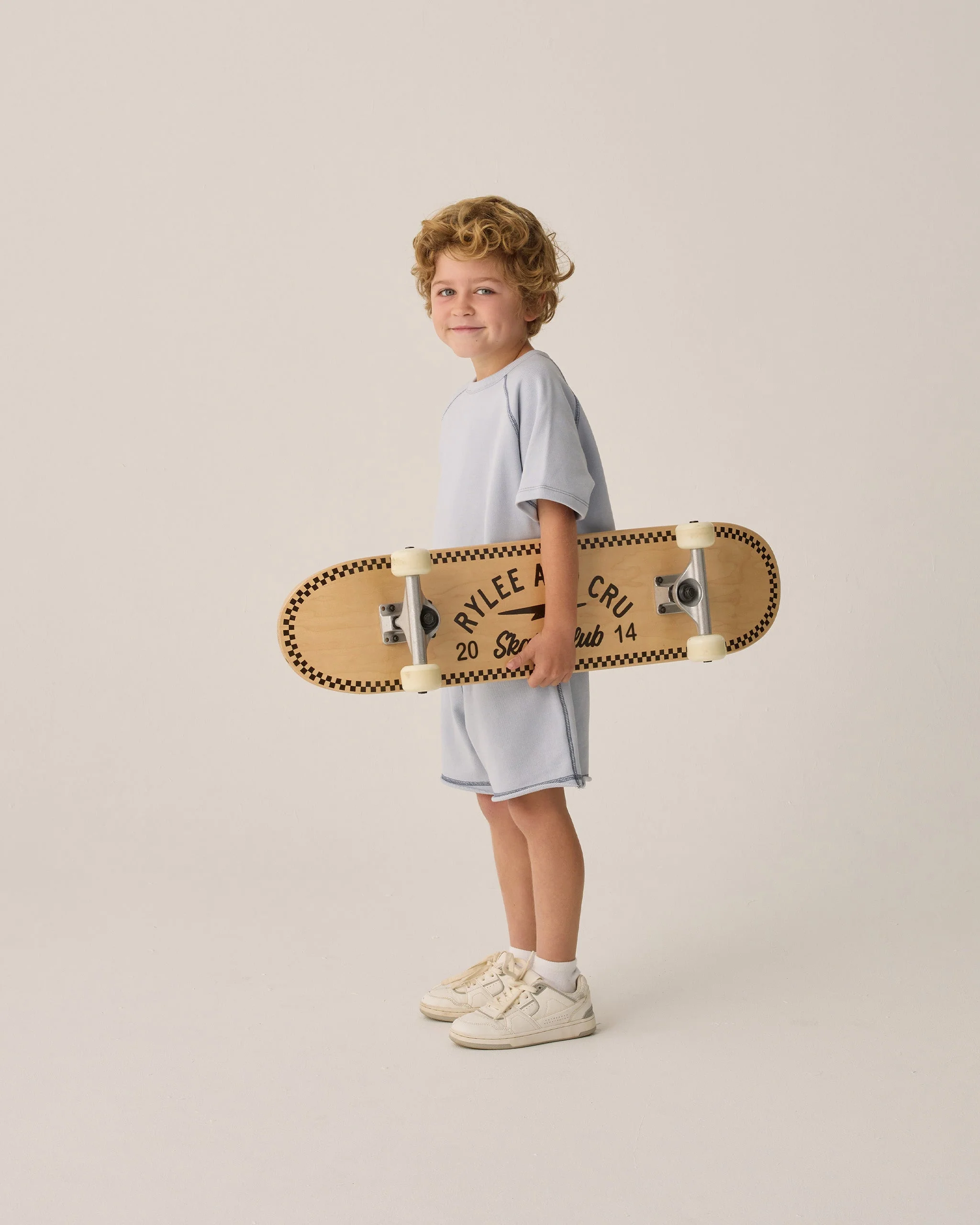 Short Sleeve Sweatshirt || Light Blue - Image 6