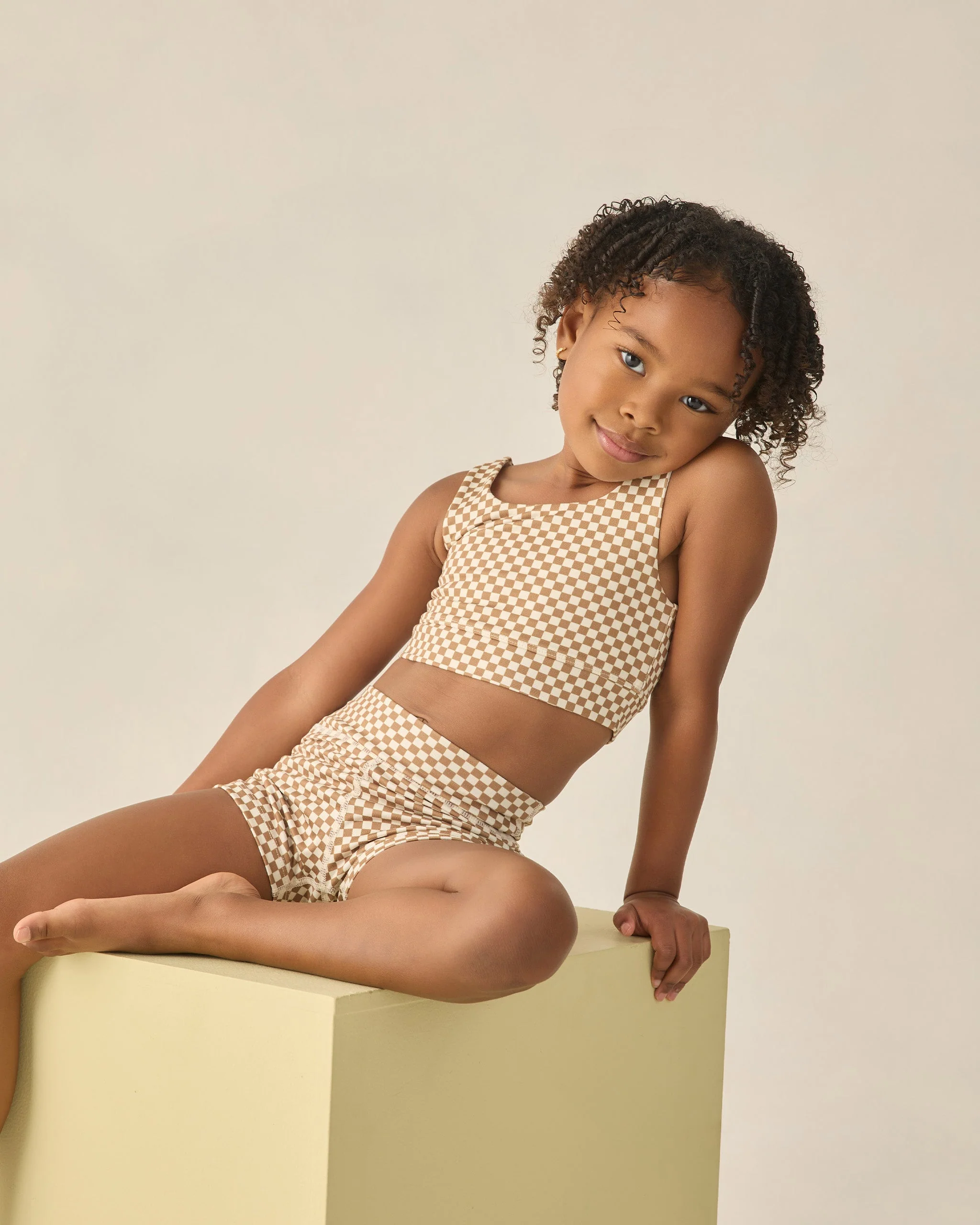 Shortie Short Ocre Check - Image 3