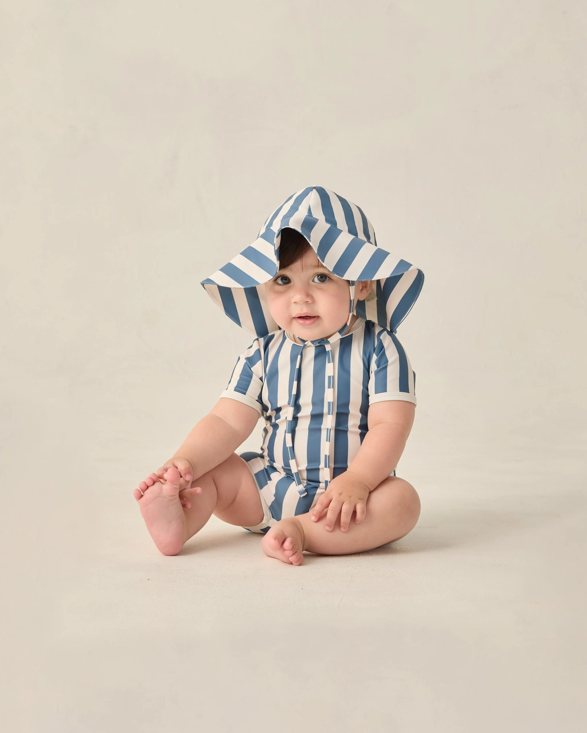 Shorty One-Piece Navy Stripe - Image 2