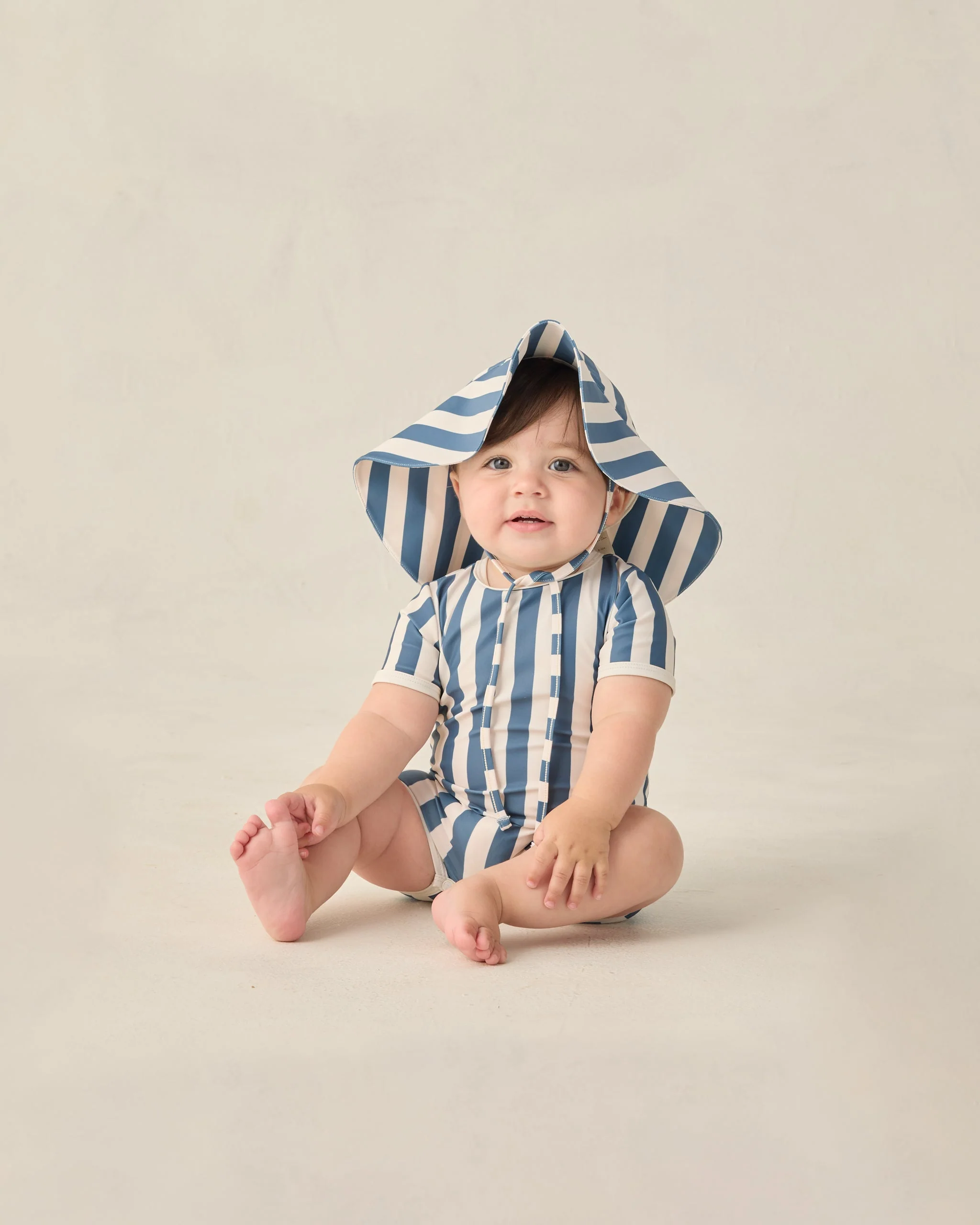 Shorty One-Piece Navy Stripe - Image 3
