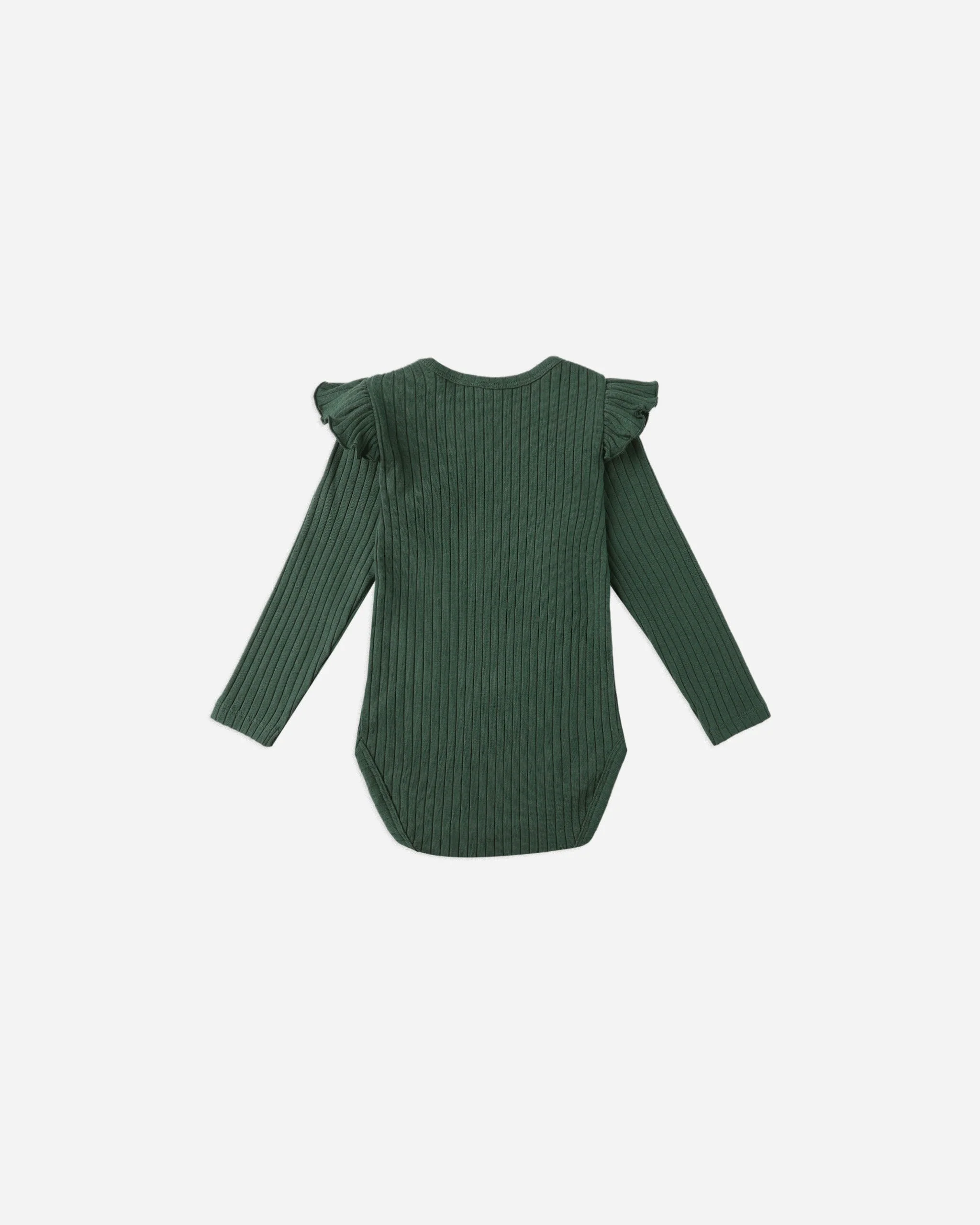 Shoulder Ruffle Bodysuit || Green - Image 2