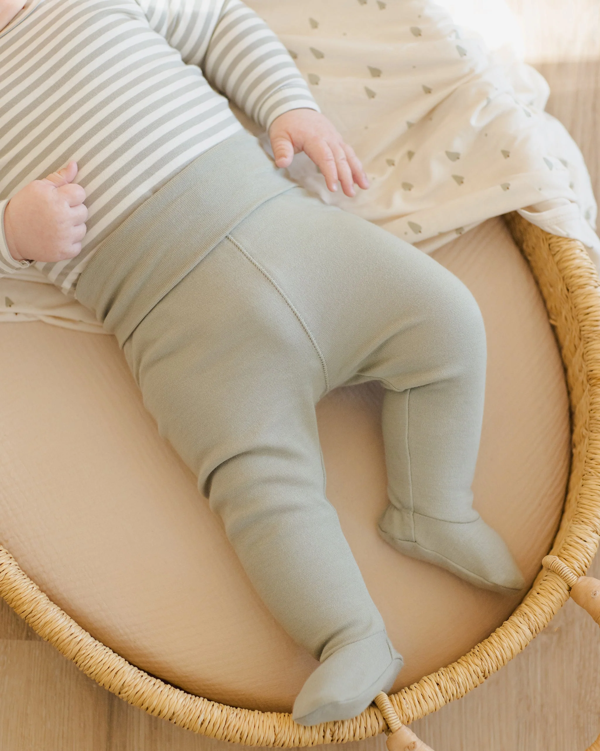 Side Snap Bodysuit + Pant Set || Fern Stripe - Image 3