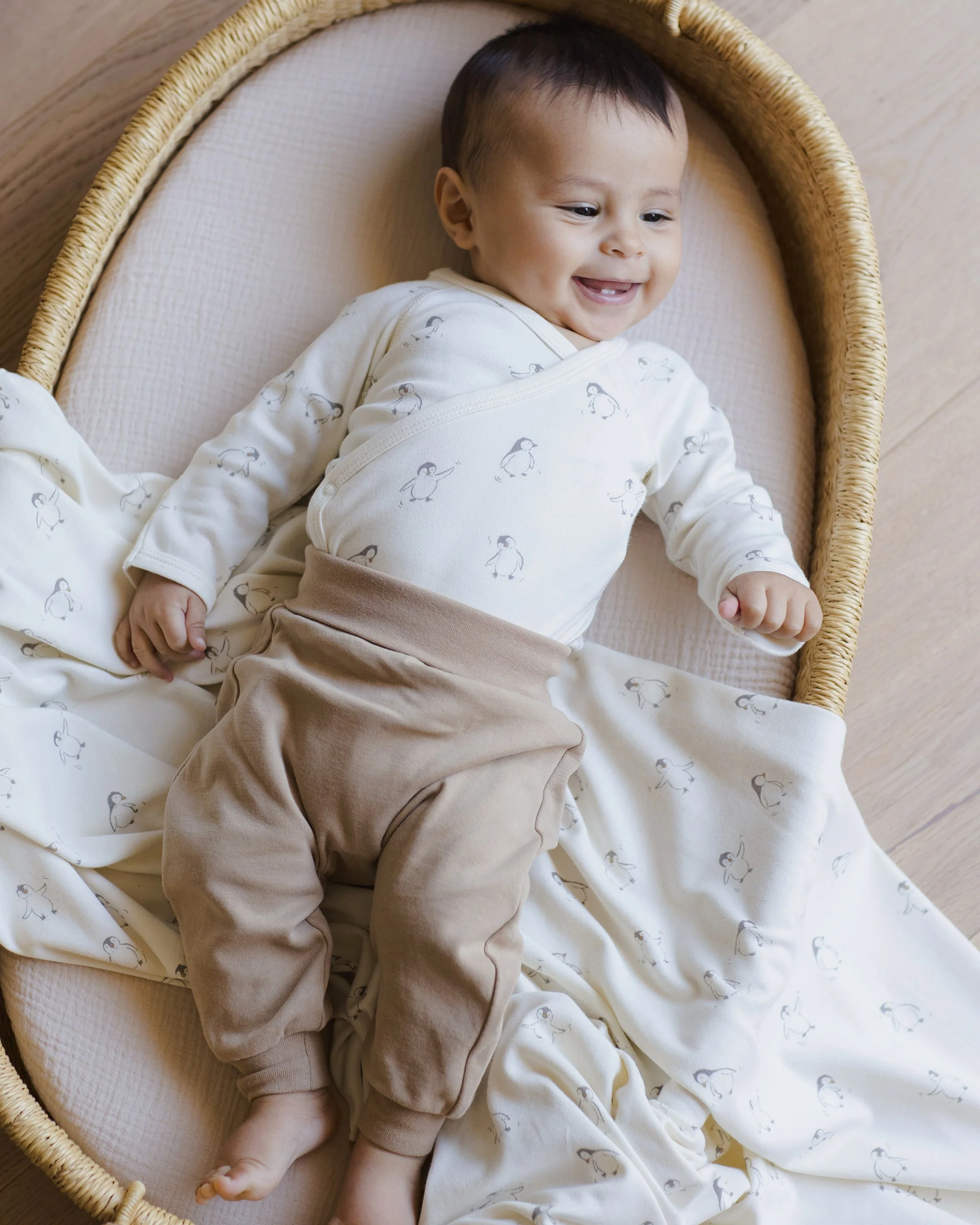 Side Snap Bodysuit + Pant Set || Penguins - Image 2