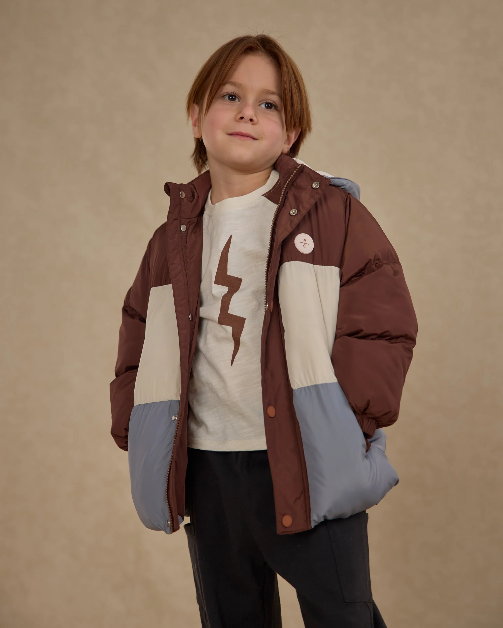 Ski Puffer Jacket || Brown - Image 3