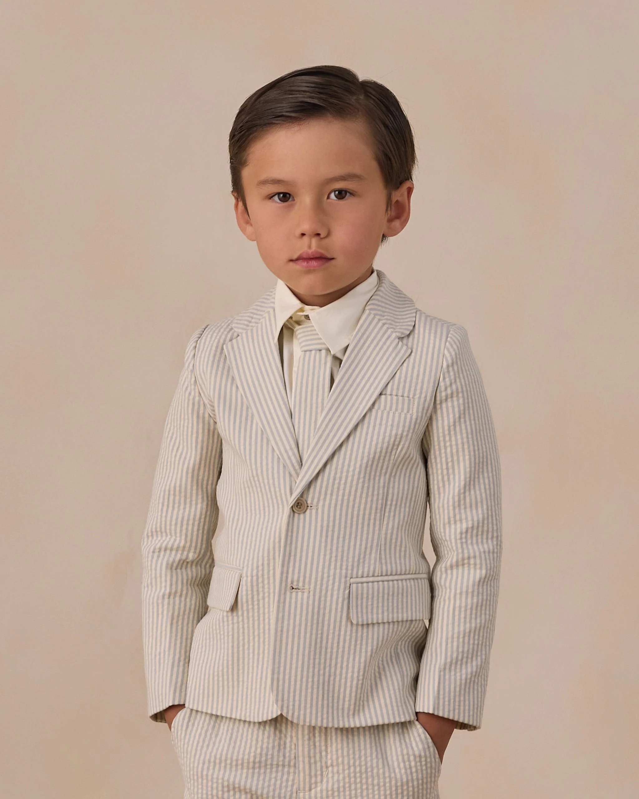 Skinny Tie Sky Stripe - Image 2
