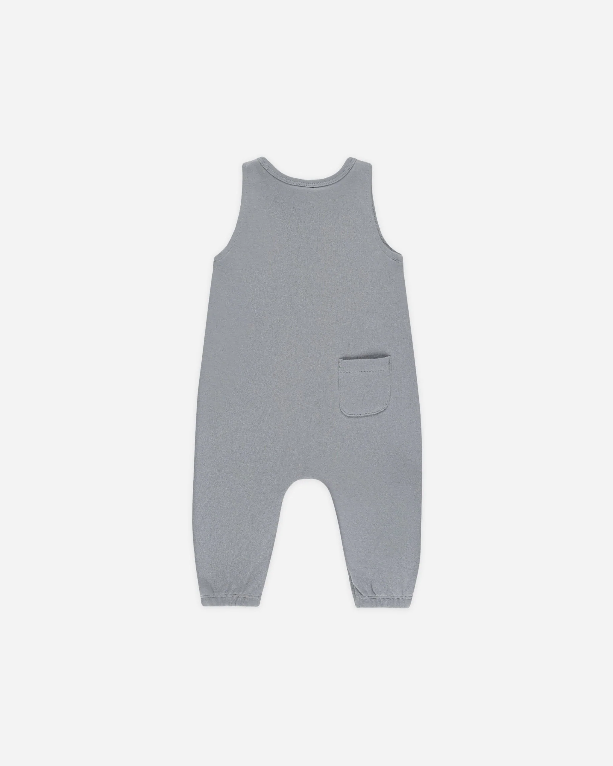-Sleeveless Jumpsuit || Blue- - Image 2