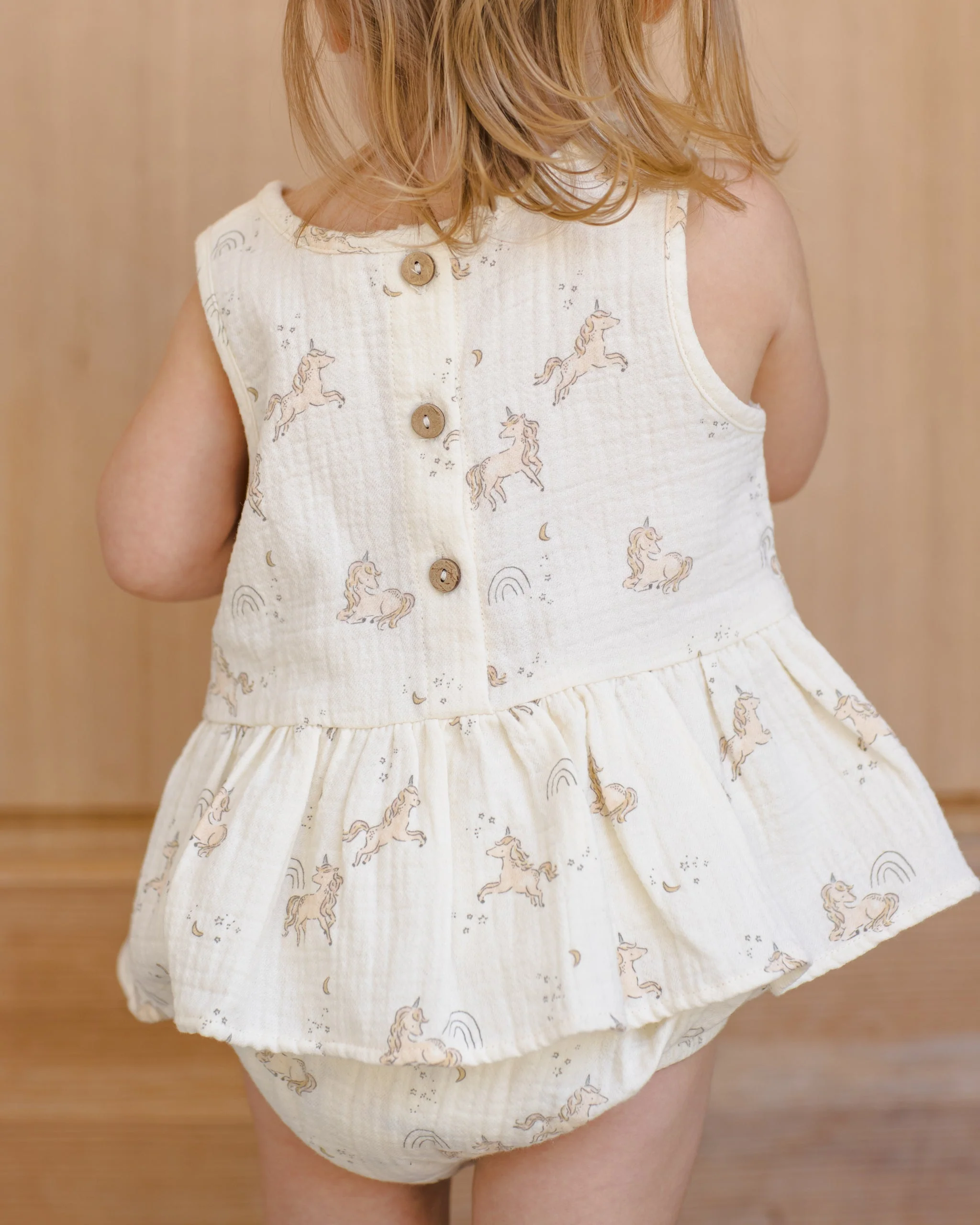 Sleeveless Peplum Set Unicorns - Image 3