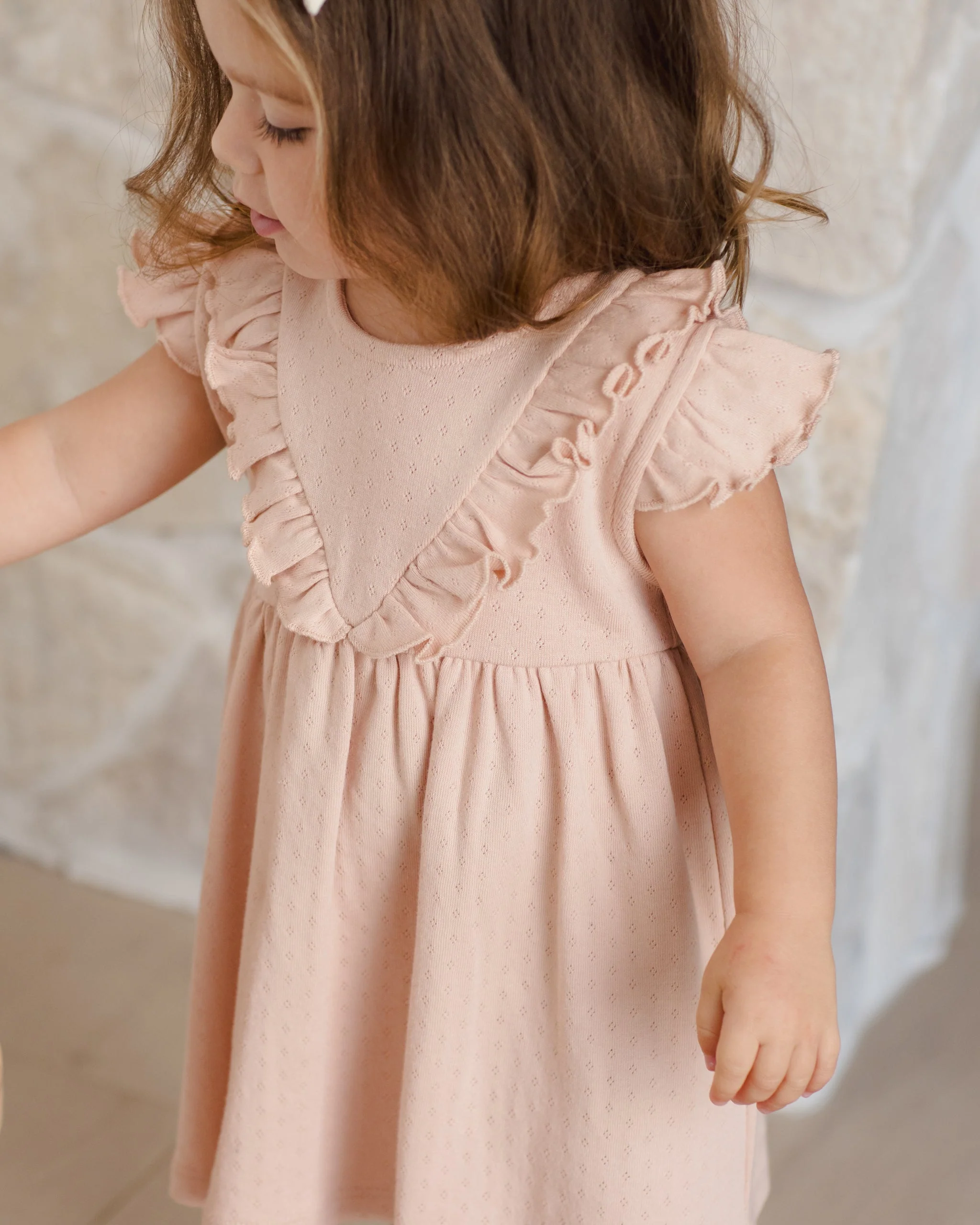 Sleeveless Ruffle V Dress Melon - Image 5