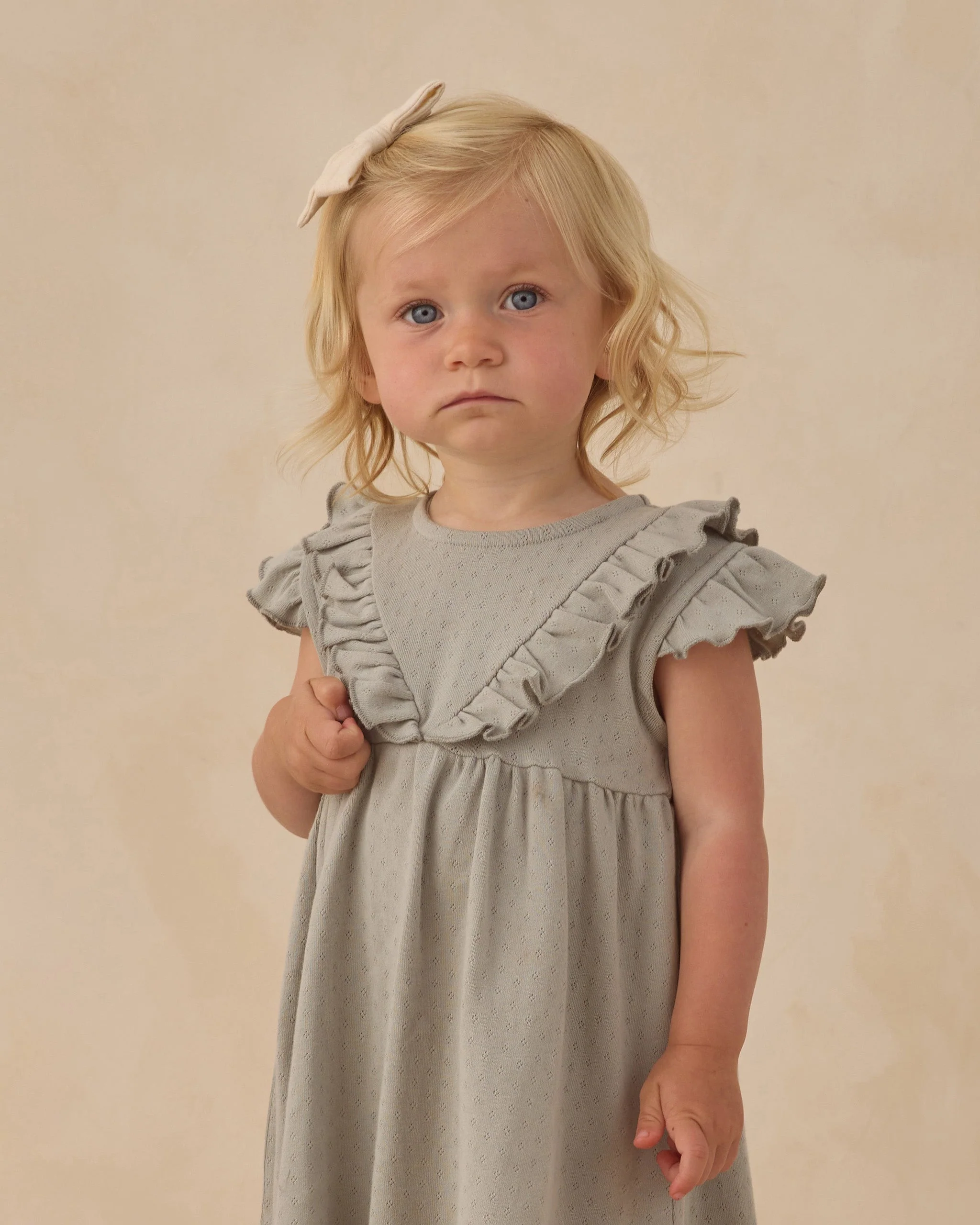 Sleeveless Ruffle V Dress Sage - Image 4
