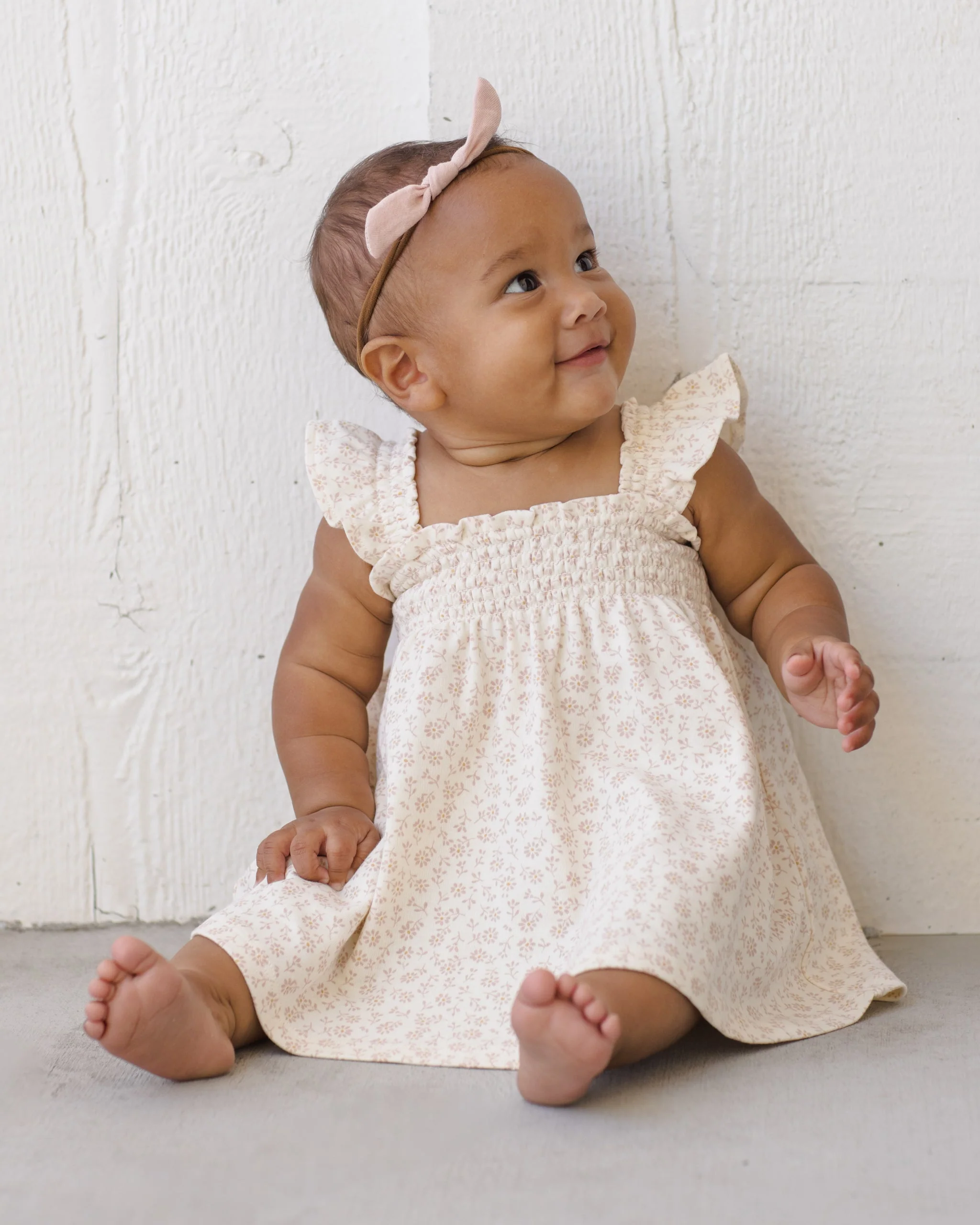 Smocked Jersey Dress Ditsy - Image 2