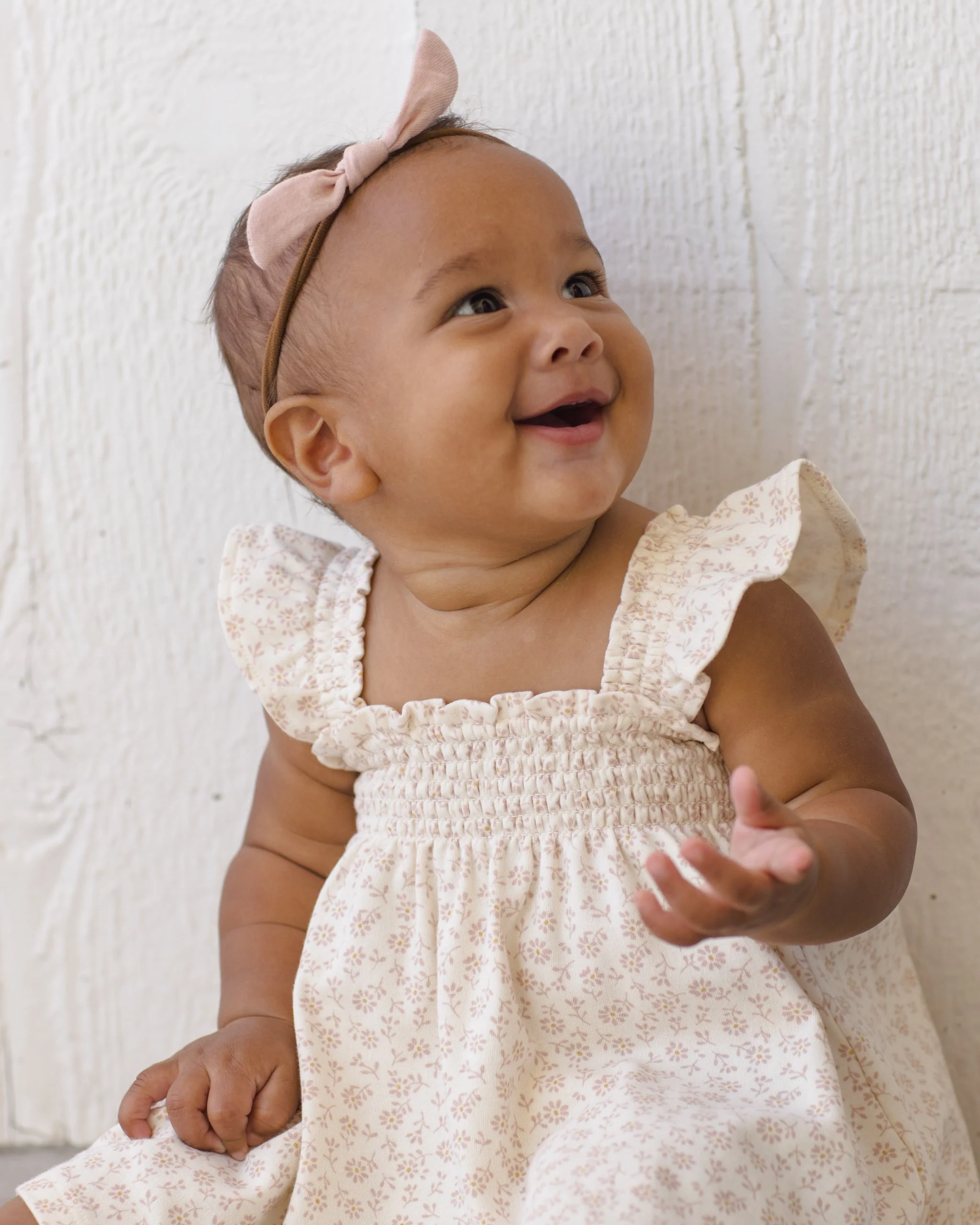Smocked Jersey Dress Ditsy - Image 3